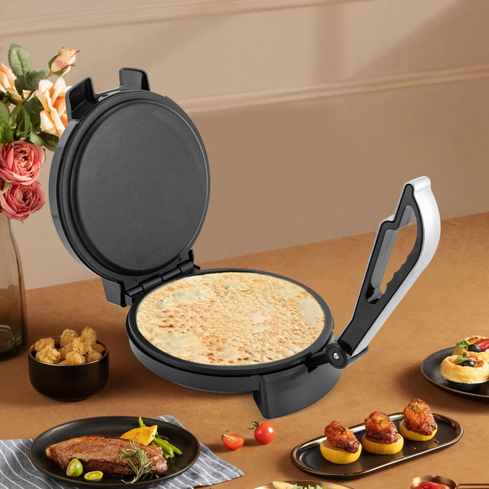 Crepesmaker elettrico 1200W Roti Maker antiaderente regolazione temperatura BM-926
