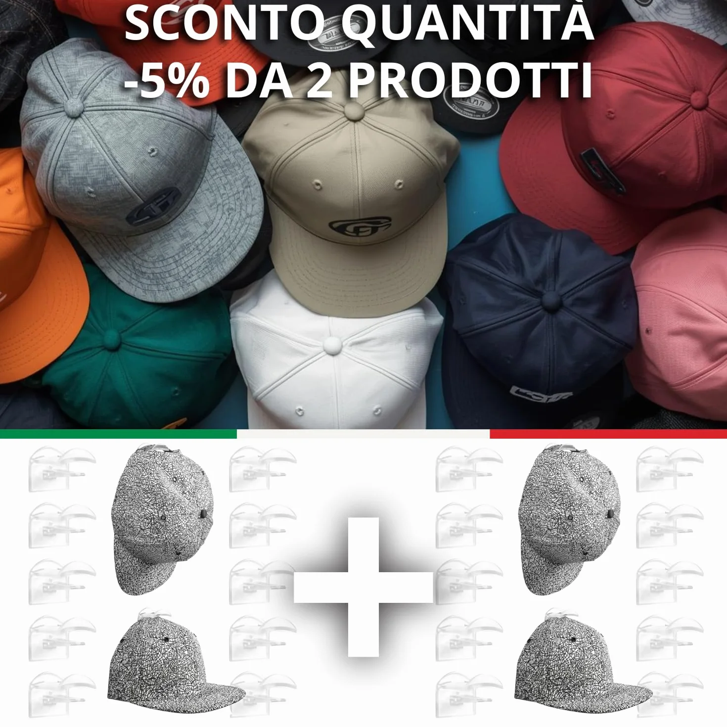 Ganci Porta Cappelli Trasparenti 10 Pezzi – Appendi Cappellini Invisibili Senza Trapano Supporti (Adesivi o con Viti) Elegante Organizer per Cappellino Parete Armadio Porta Giacche da Ingresso Camera
