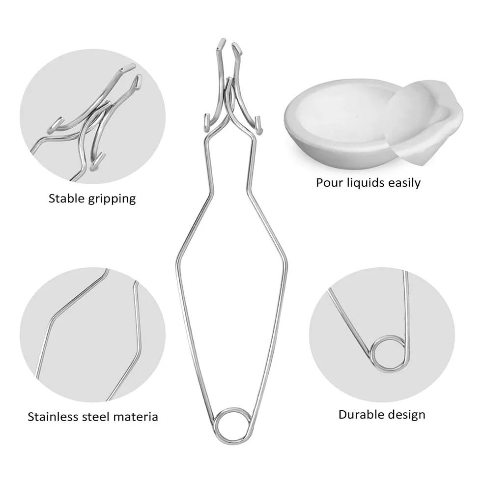 Kit Crogiolo da 6 Pezzi, Tazza per Crogiolo nel Ceramica al Quarzo, Crogioli per Fusione di Metallo, Fusione di Fusione e Raffinazione di e