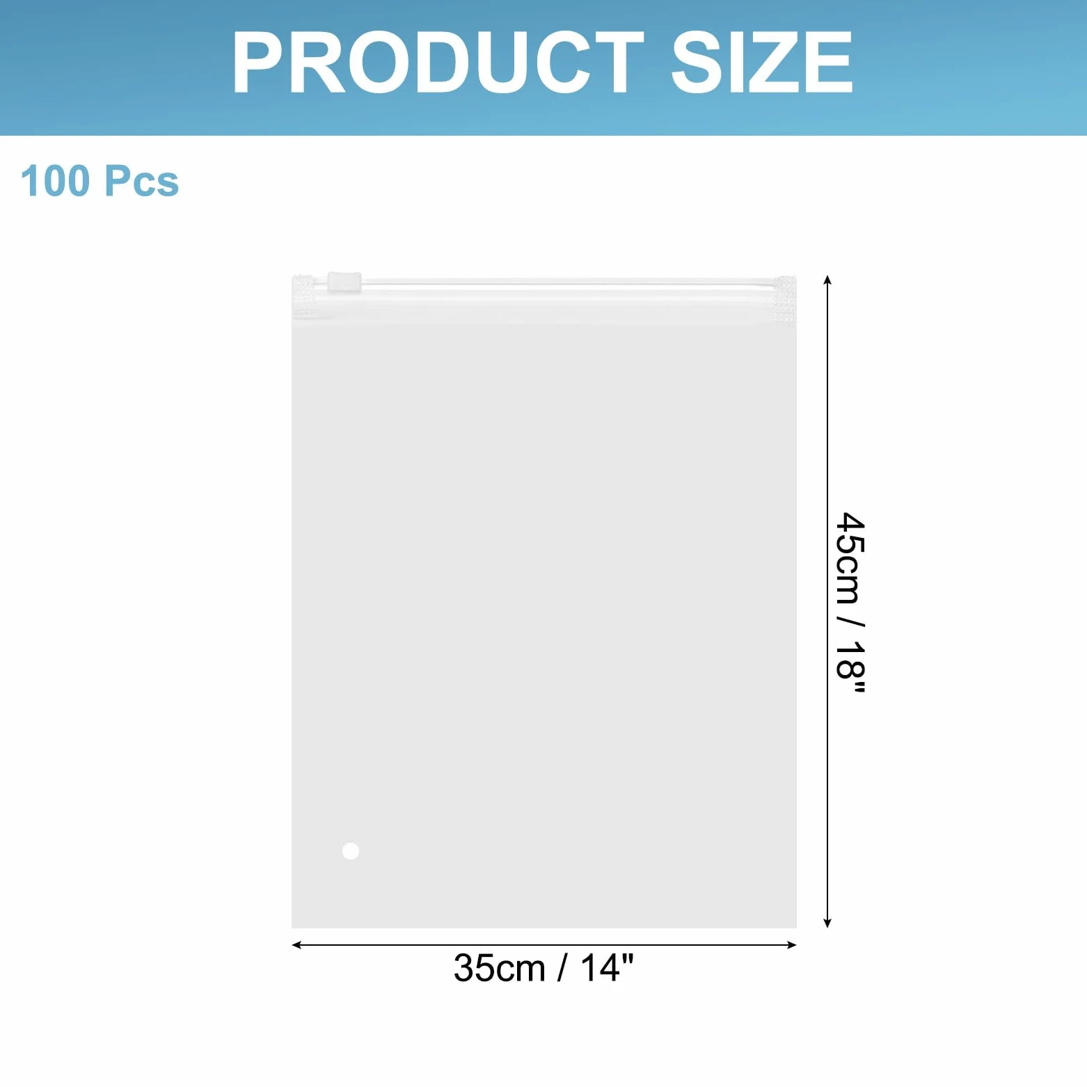 PATIKIL Con Cerniera Opache 100 Pezzi 45 x 35cm Buste Abbigliamento Buste Per Camicie Opache Richiudibili In Plastica Trasparente Poly Con Foro Di Aereazione Per Organizzare