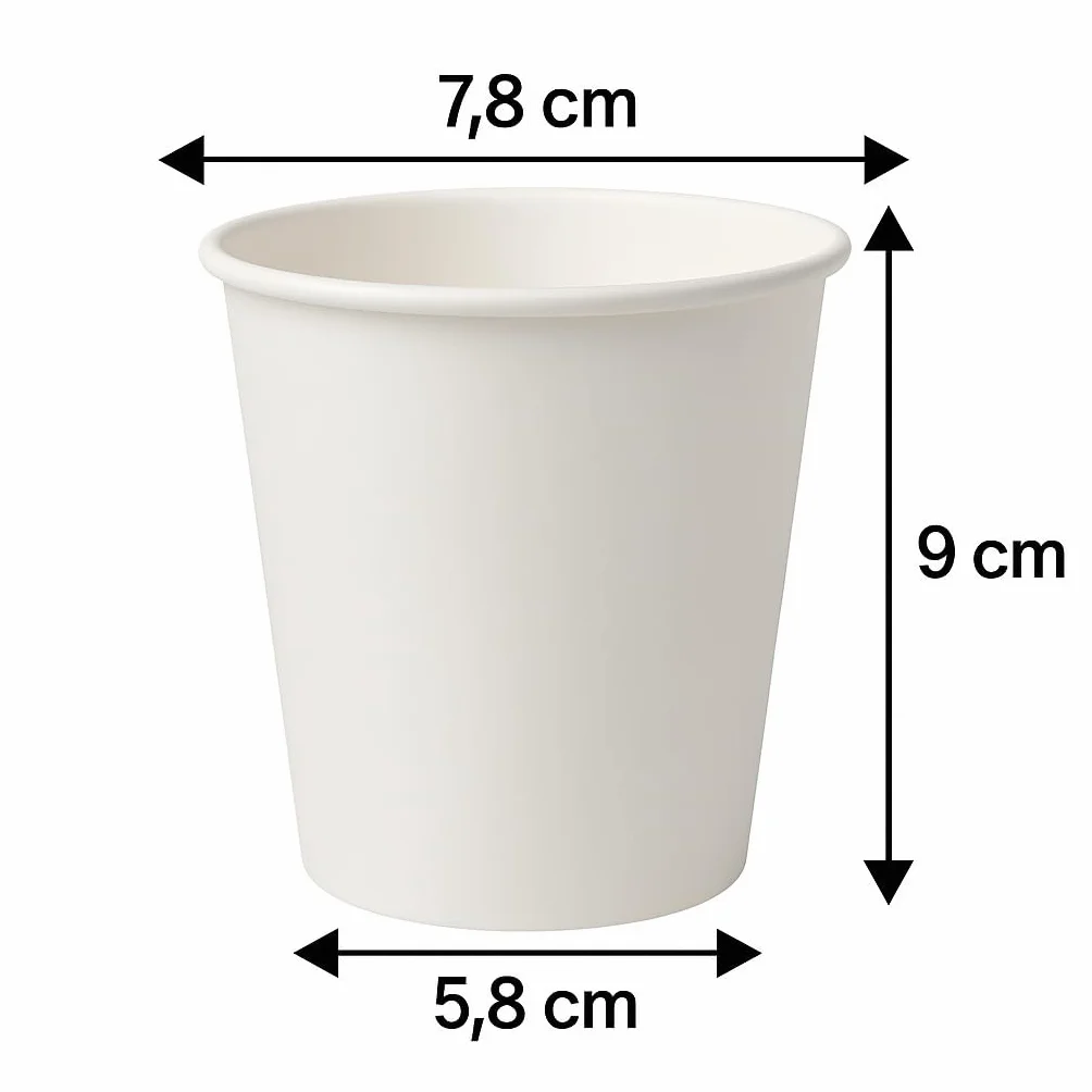 Bicchieri in carta biodegradabile 300 ml 1000 pezzi bianchi per bevande calde e fredde