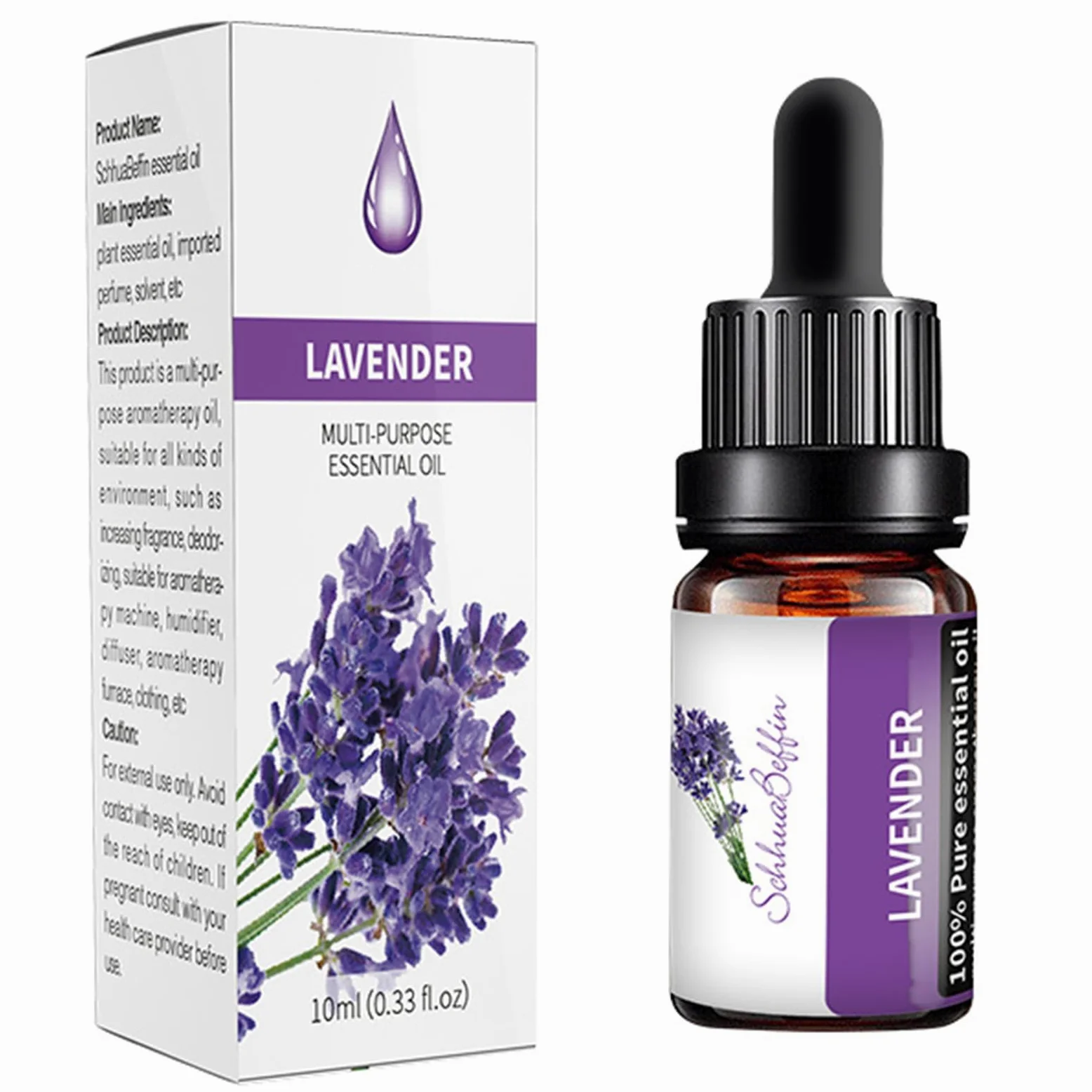Olio Essenziale Lavanda 10ml, per Diffusori Umidificatori Candele Sapone Fai da Te, Oli Profumati per Diffusori, Massaggi, Bagno