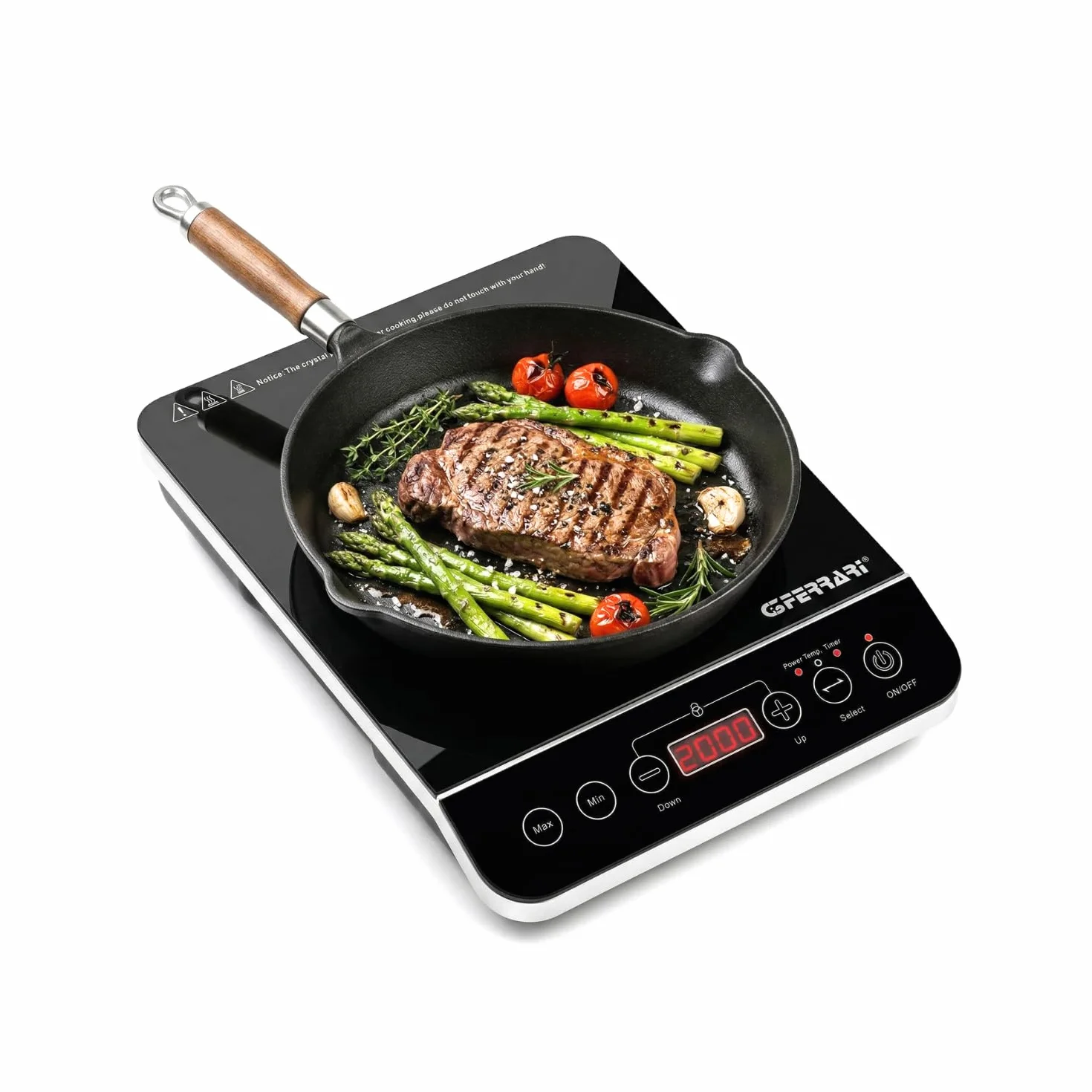 G3 Ferrari G10061 Piastra a Induzione 2000W Display Digitale Nero