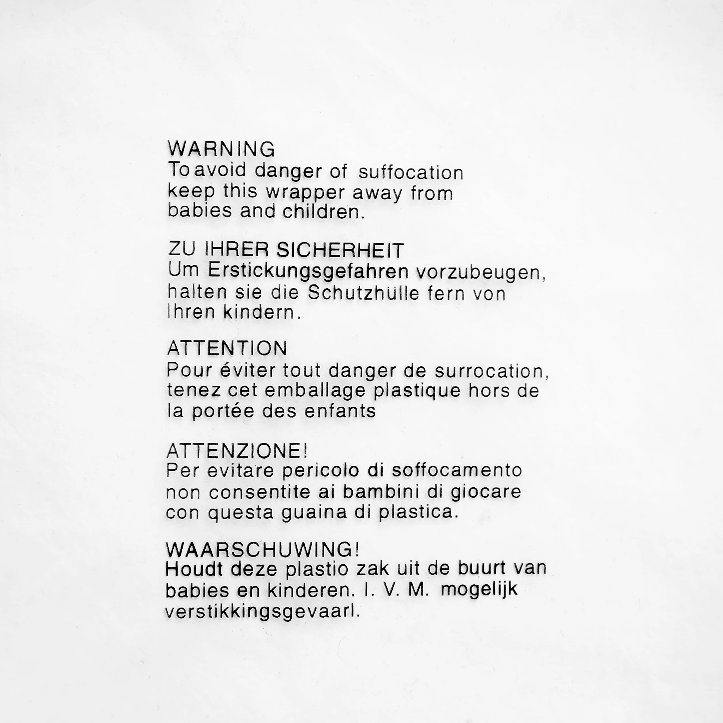 Realm - Sacchetti autosigillanti in plastica trasparente, con avvertimento di sicurezza, varie misure, confezione da 30,5 x 38,1 cm, confezione da 100