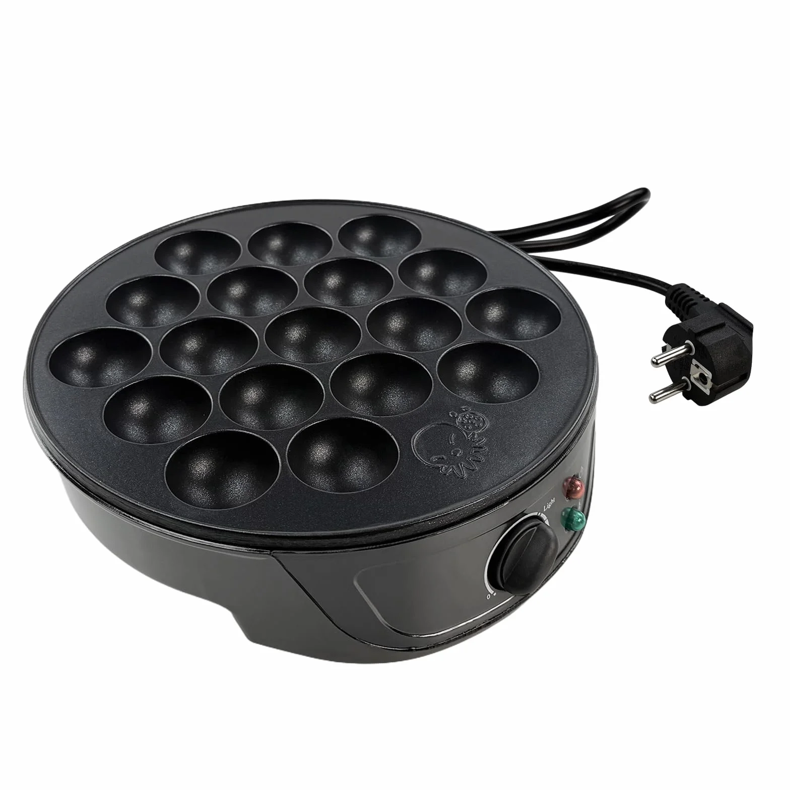 Takoyaki Maker 750W 18 fori Antiaderente 220-240V Macchina per Palline di Polpo Giapponesi
