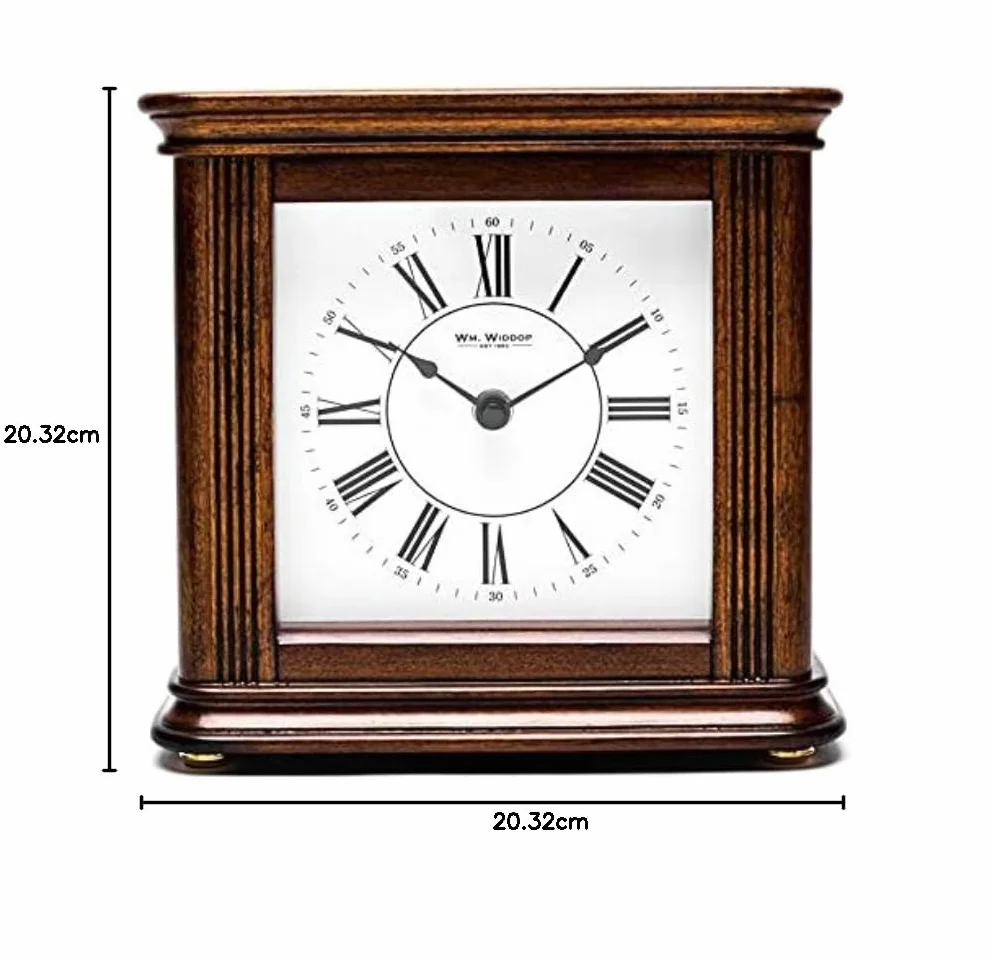 Widdop Orologio da caminetto quadrato Westminster con design a colonna, stile antico, W2904