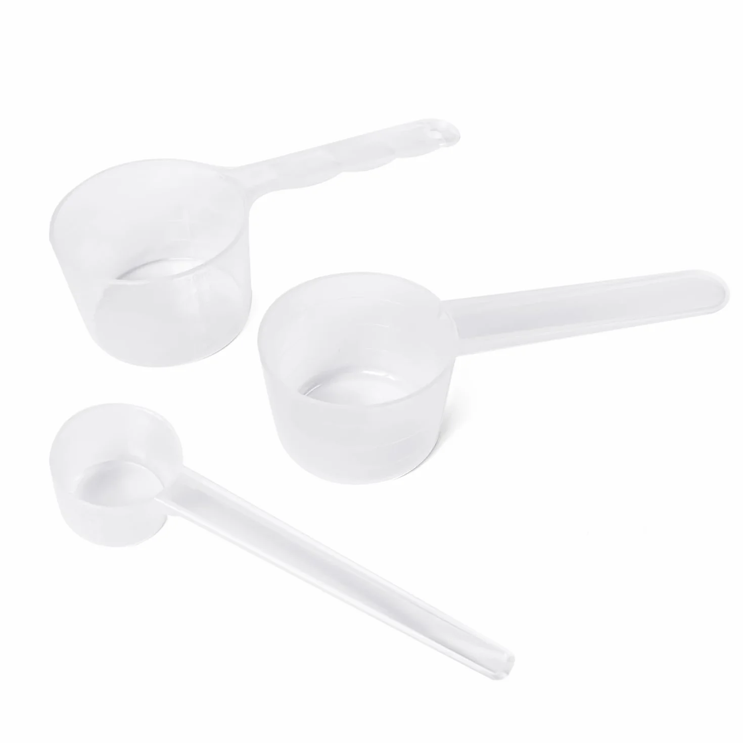 3 cucchiai dosatori, misurino da 50 ml, 40 ml, misurino da 5 g, misurino in plastica, misurino piccolo, cucchiaio da scala trasparente, strumento quantitativo per la cucina