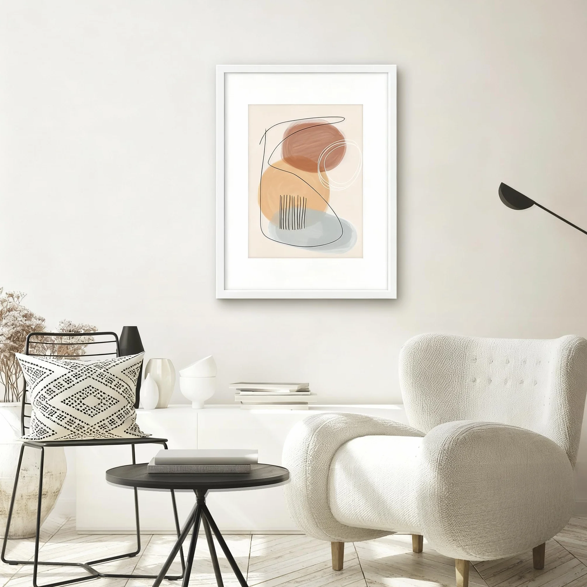 Cornice portafoto A4 21x29,7 cm DIN A4 vetro acrilico legno bianco parete orizzontale verticale