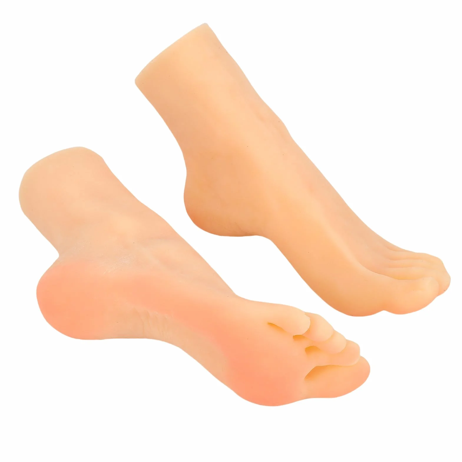 Piedini in Silicone Realistici con Osso Incorporato, Piede Finto Manichino Femminile Grandezza Naturale