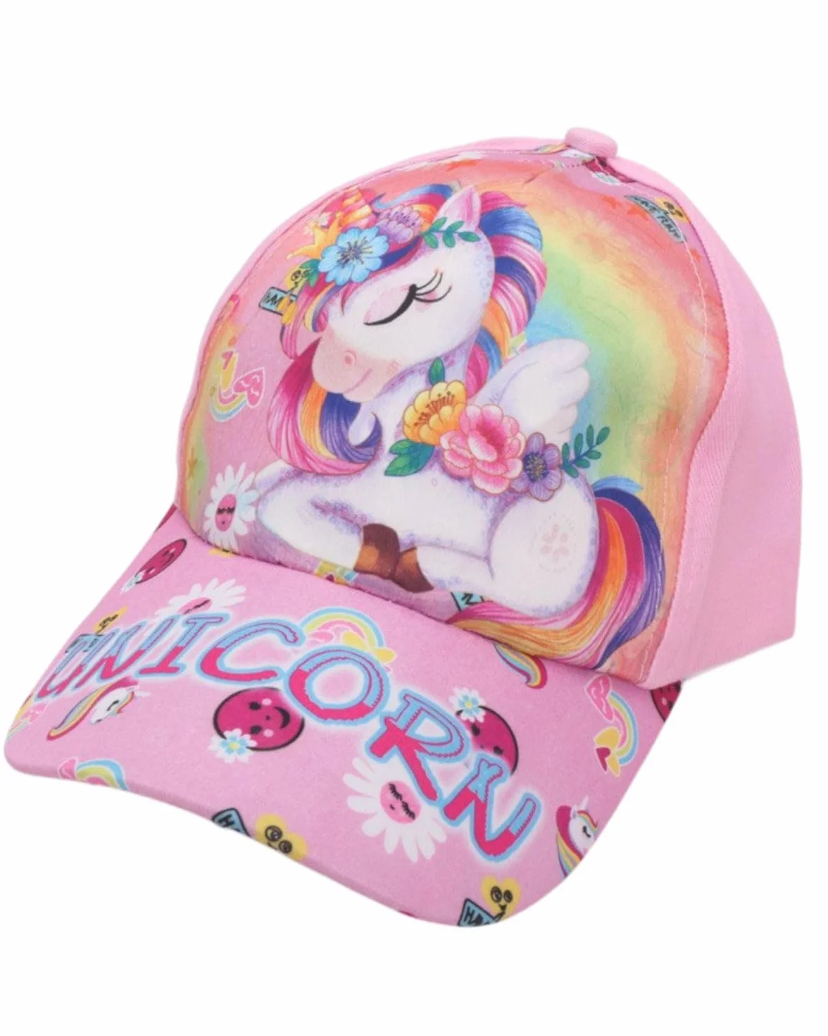 Berretto da Baseball per Ragazze in Cotone Snapback Unicorno