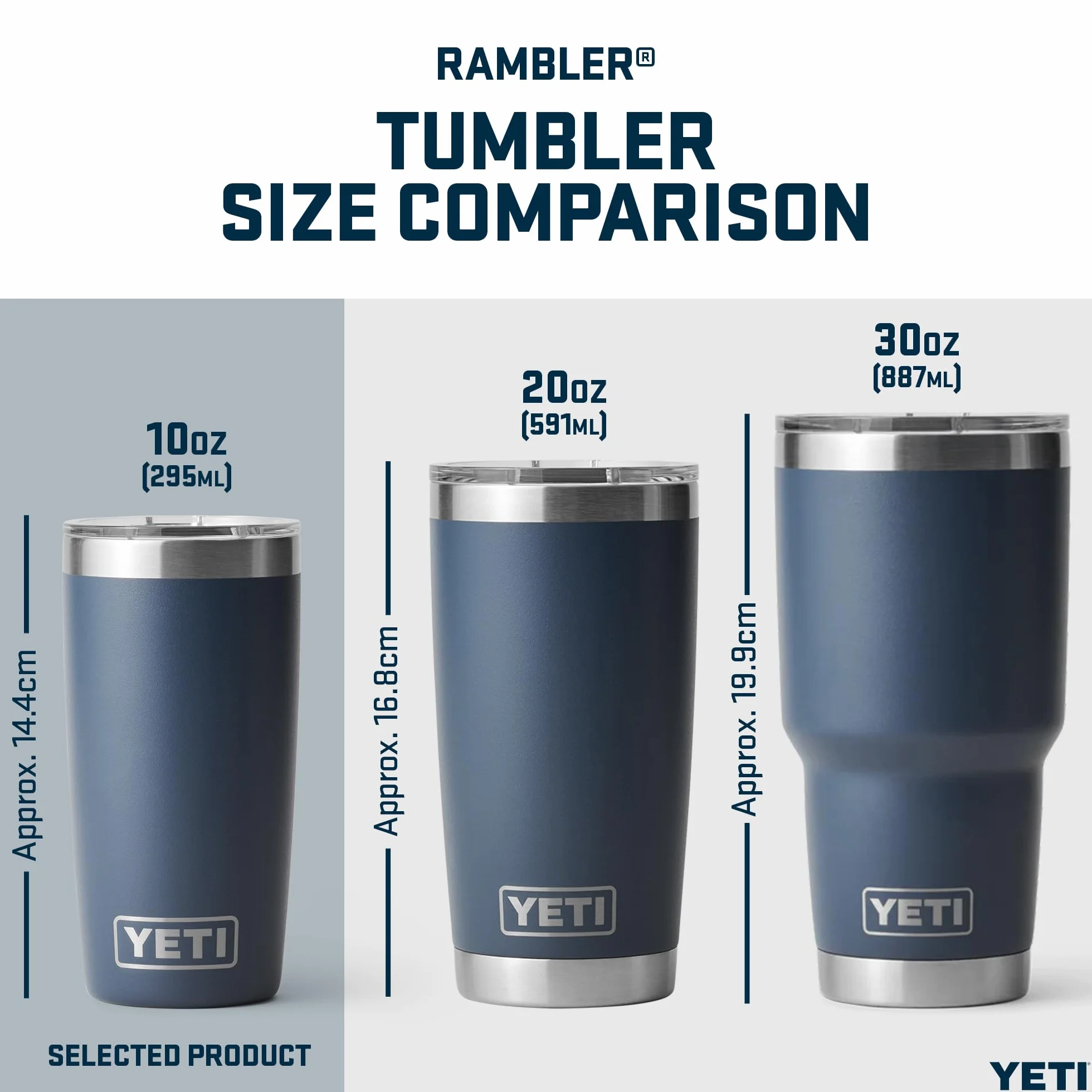 YETI Rambler Tumbler Vacuum Insulated Stainless Steel 10 oz with Magslider Lid White