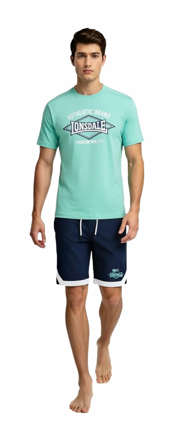 Lonsdale Completo Uomo Cotone Corto Sportivo Estivo Leggero Manica Corta