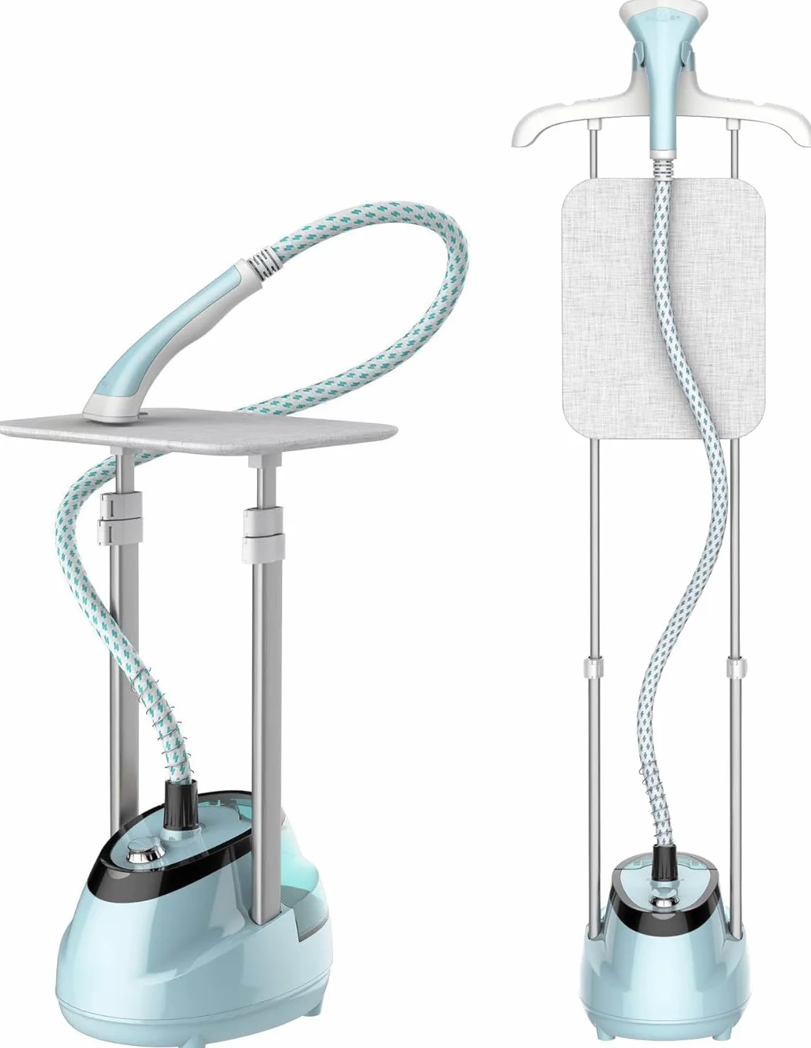 Vaporizzatore Verticale Annmiir per Abiti 2000W Caldaia Turbo-Serbatoio 2L,Vapore Continuo 1h,Stiro Piatto/Sospeso,2 Bastoni Retrattili,10 Modalità,Preriscaldamento 30s,Compatibile con Tutti i Tessuti