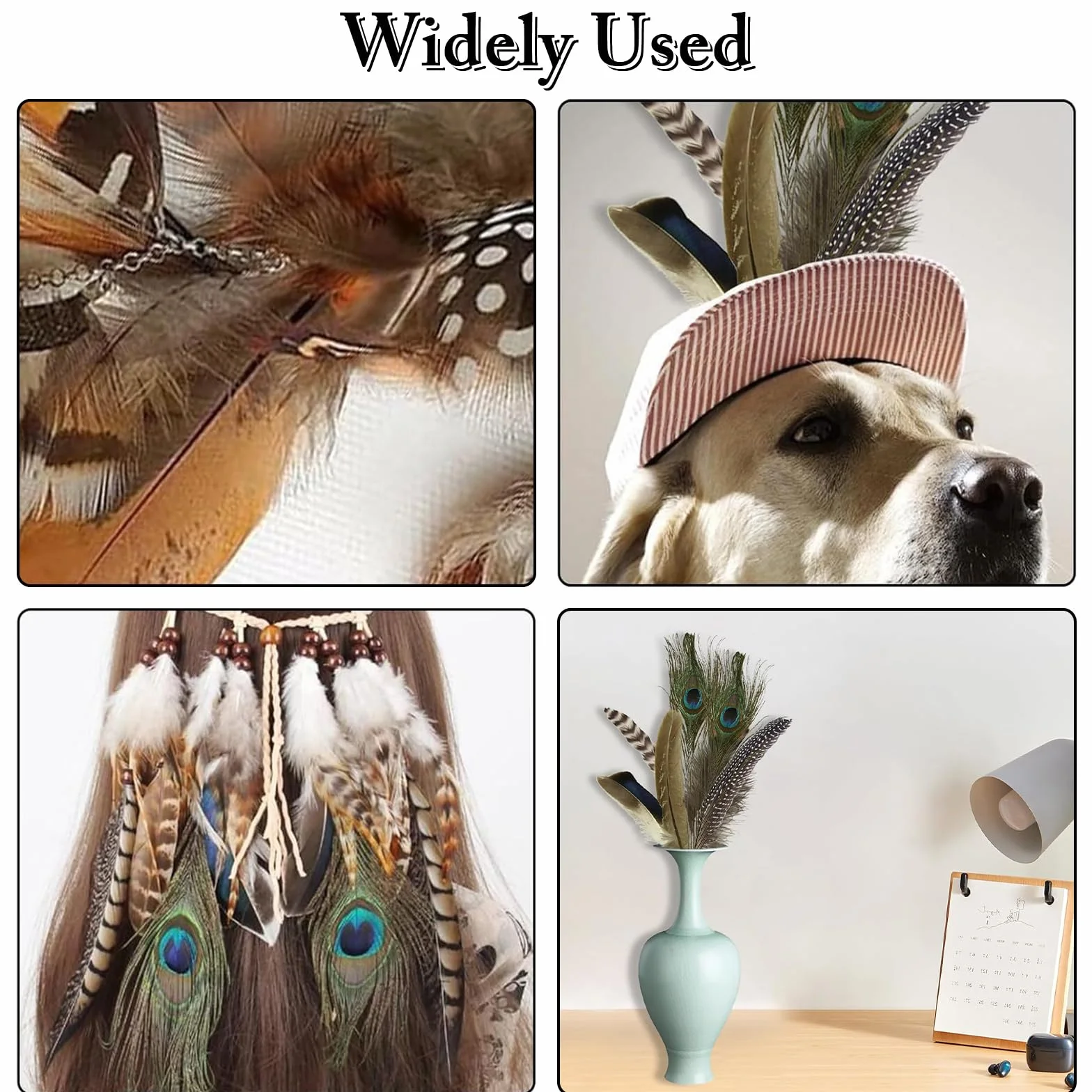 Piume Decorative Naturali 48 Pezzi per Pavone Matrimoni Uova Pasqua Gioielli Fai da Te Cappelli