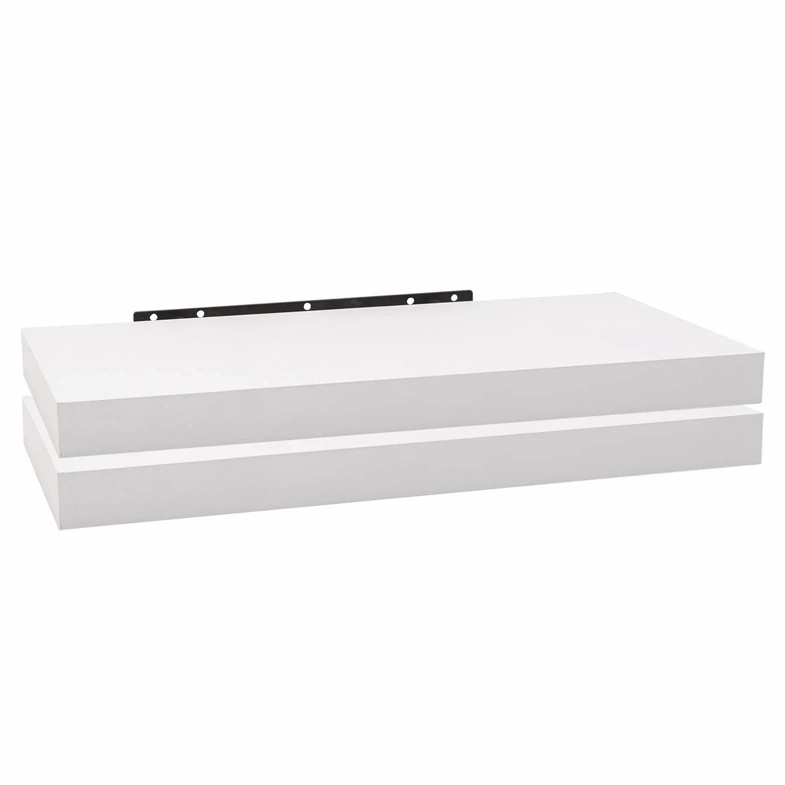 WOLTU Mensola da Parete in Legno MDF Bianca set di 2
