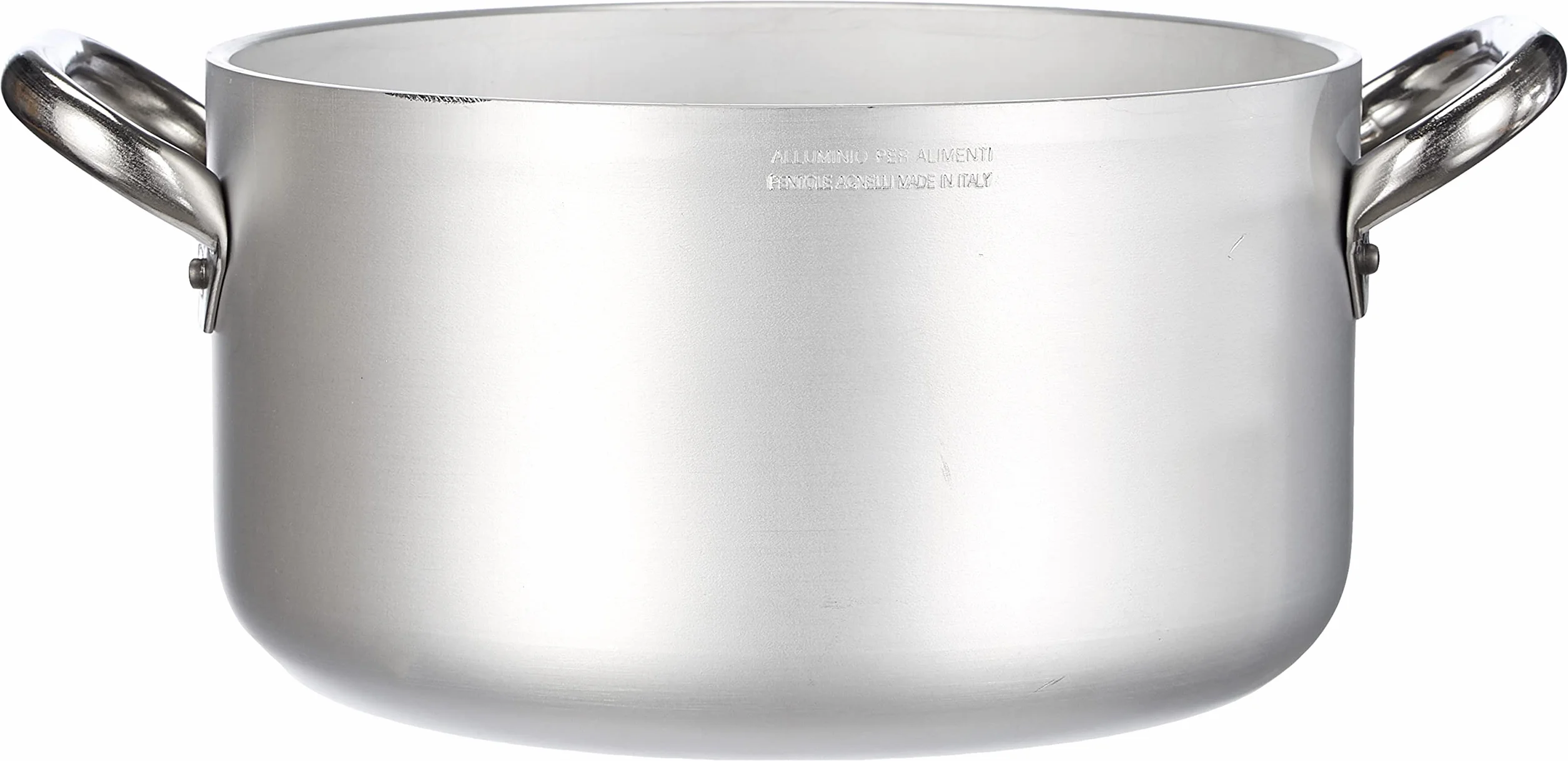 Pentole Agnelli ALMR110424 Casseruola Cilindrica Alta Radiante, Argento, 24 cm, 1 Pezzo