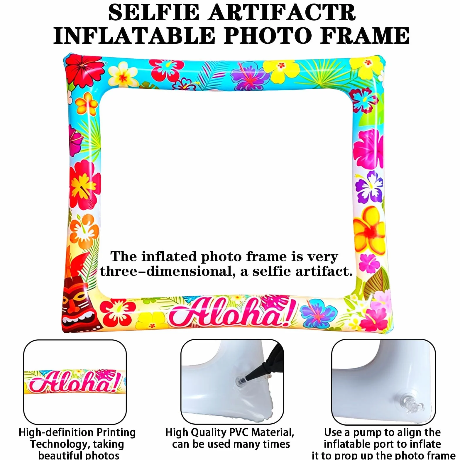 Hawaii Foto Props Gonfiabile Cornice Selfie Luau Photo Booth Accessori Hawaiana