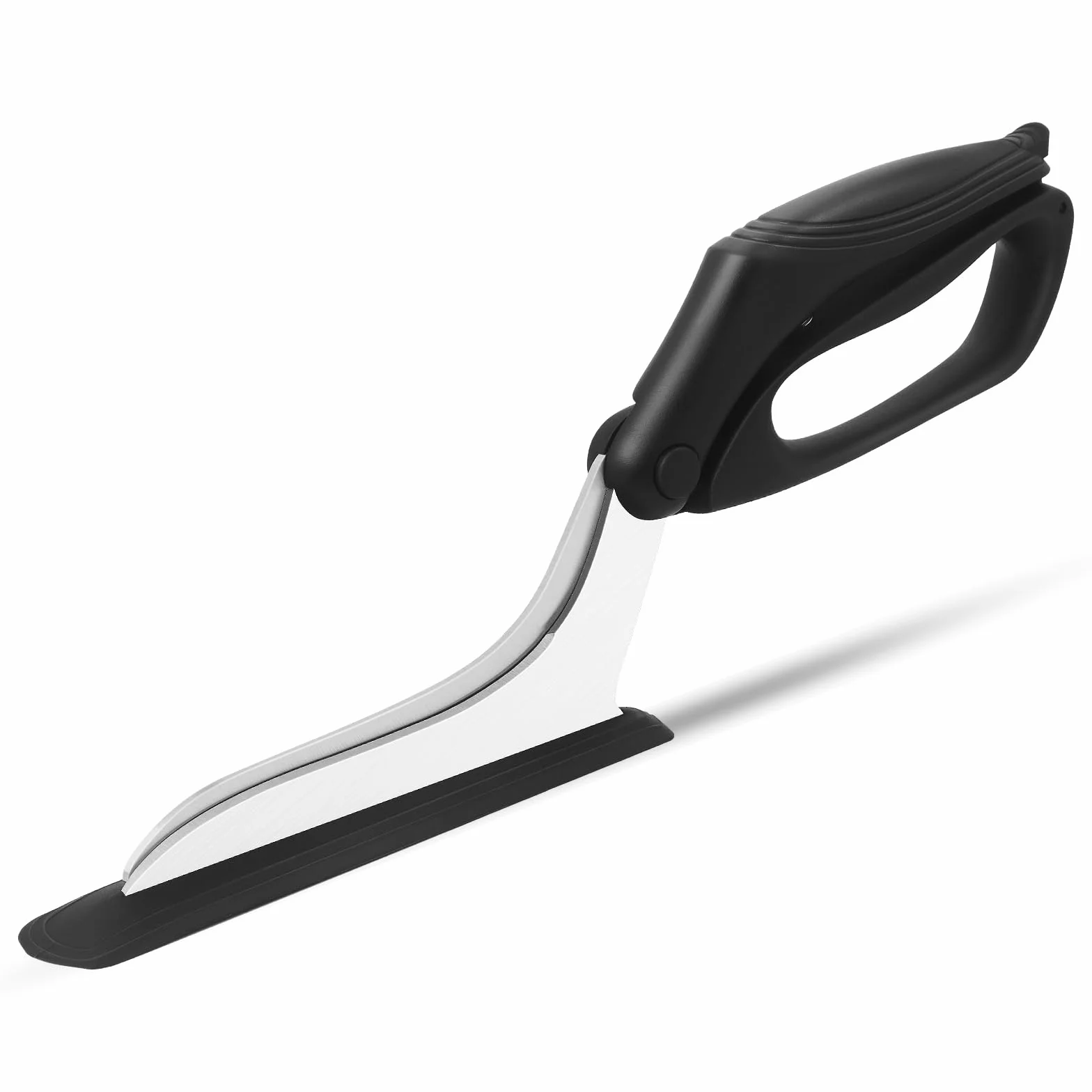 Forbice per pizza, forbice taglia pizza con base solida e comoda, lama in acciaio inox per uso alimentare, lama da taglio sottile, nero