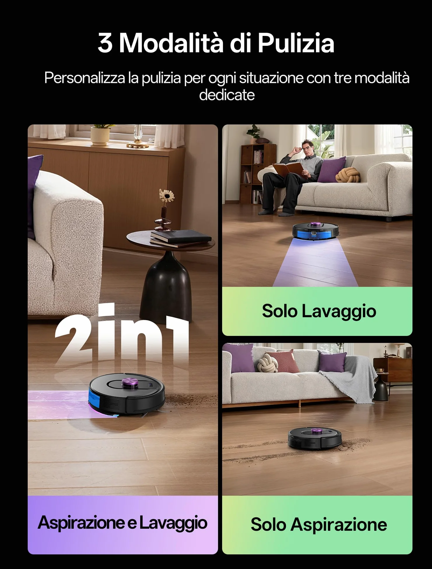 Vexilar W15 Robot Aspirapolvere Lavapavimenti con Mappatura 15000Pa,3 Ore Autonomia,Svuotamento Automatico,Senza Sacco,Aspirapolvere Robot Lavapavimenti Mappatura con Stazione per Tappeti/Pavimenti