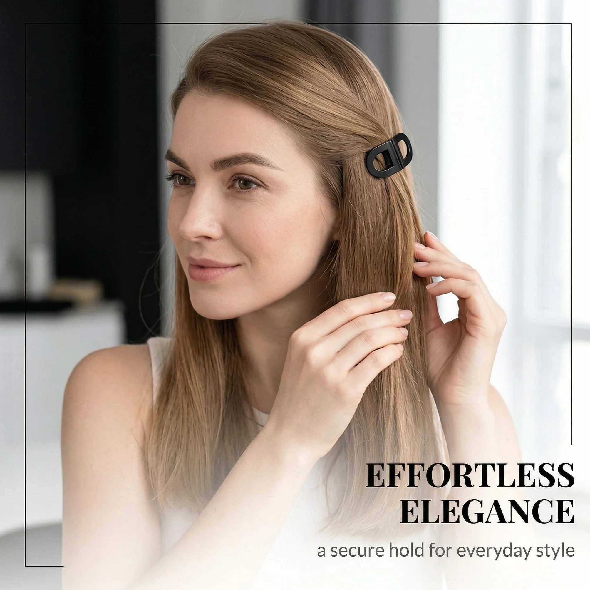 Pinze Per Capelli Magnetiche a Forte Tenuta Professionali Nero