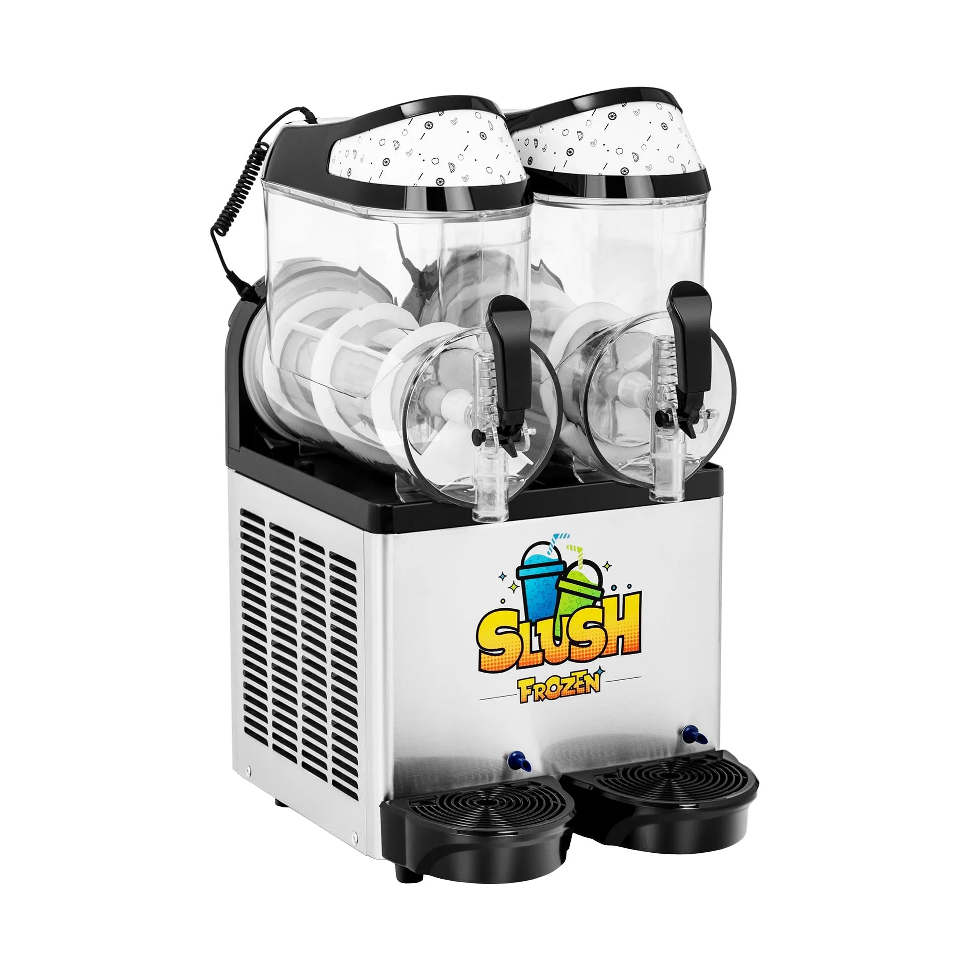 Royal Catering Macchina Per Granite Macchina Per Sorbetto RCSL 2/10 (2 x 12 l, LED, 600 W, Senza BPA)