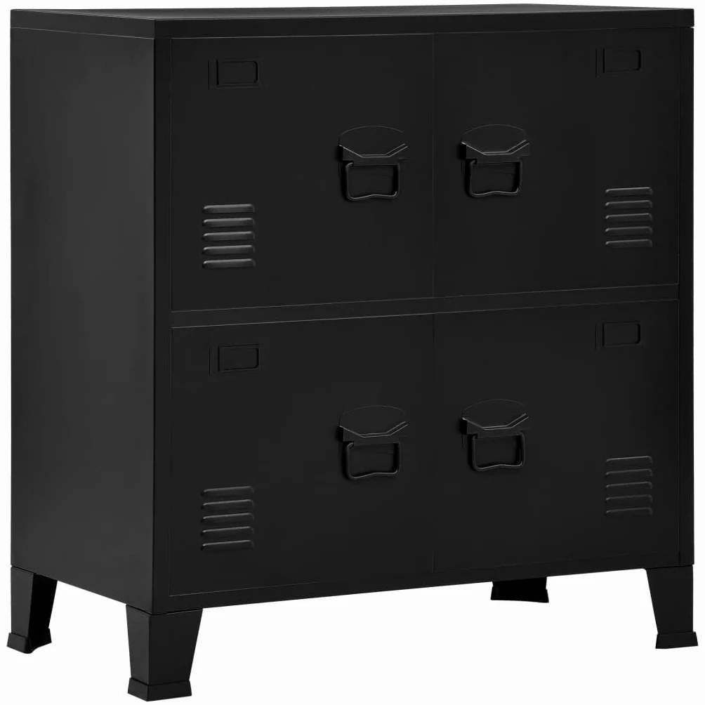 GuyAna Armadio Classificatore Industriale Nero 75x40x80 cm in Acciaio,Armadio Classificatore,Armadi Archivio,Schedario da Ufficio,Cassettiera da Ufficio