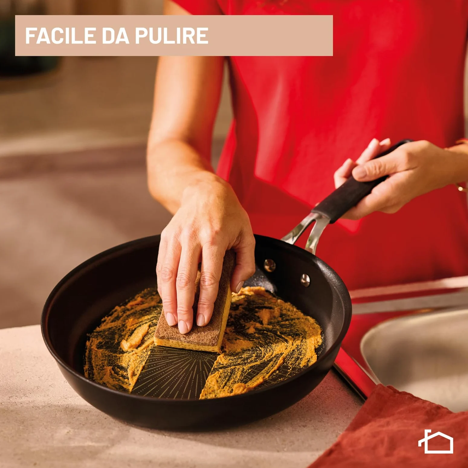 Lagostina Tempra, Casseruola Fonda 24 cm con Coperchio, Rivestimento in Titanium Antiaderente Antigraffio e Fondo in Acciaio Inox, Manici Rivettati, per Tutte le Fonti di Calore Inclusa Induzione