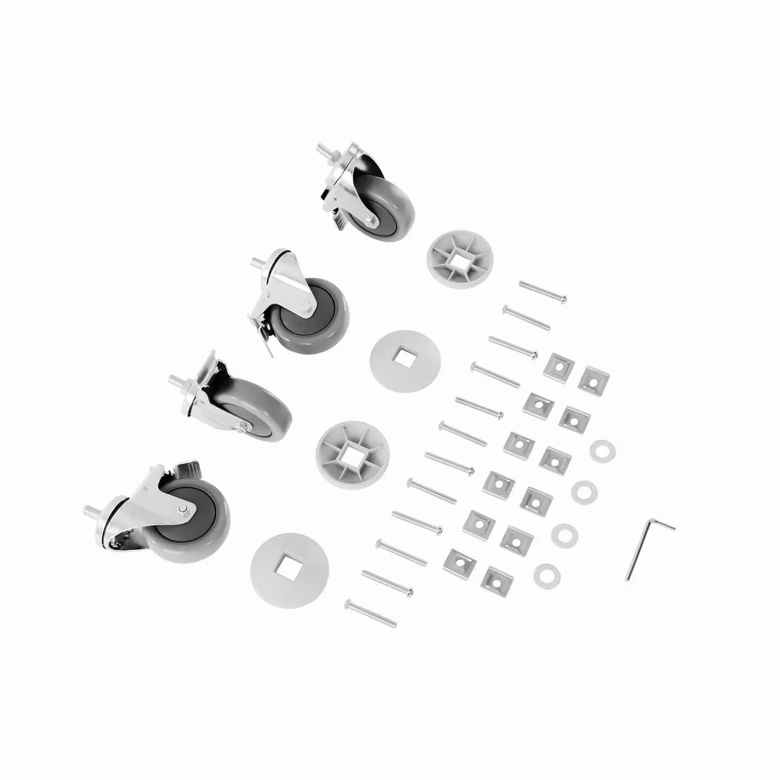 Royal Catering RCSW 3A Carrello Portavivande Carrello di Servizio Carrello Cucina (3 Ripiani, Capacità di Carico 150 kg, Distanza tra i Vassoi 28,3 cm, Protezione Anti-Urto) Acciaio Inox