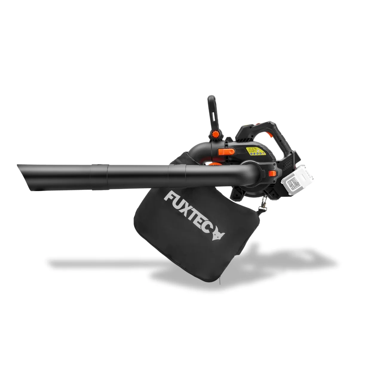 FUXTEC Soffiatore Aspirafoglie a Batteria 40V 2-in-1 FX-E2LBS, senza batteria né caricatore, con sacco di raccolta, potenza di aspirazione 685 m³/h, impugnatura ergonomica, regolatore di velocità