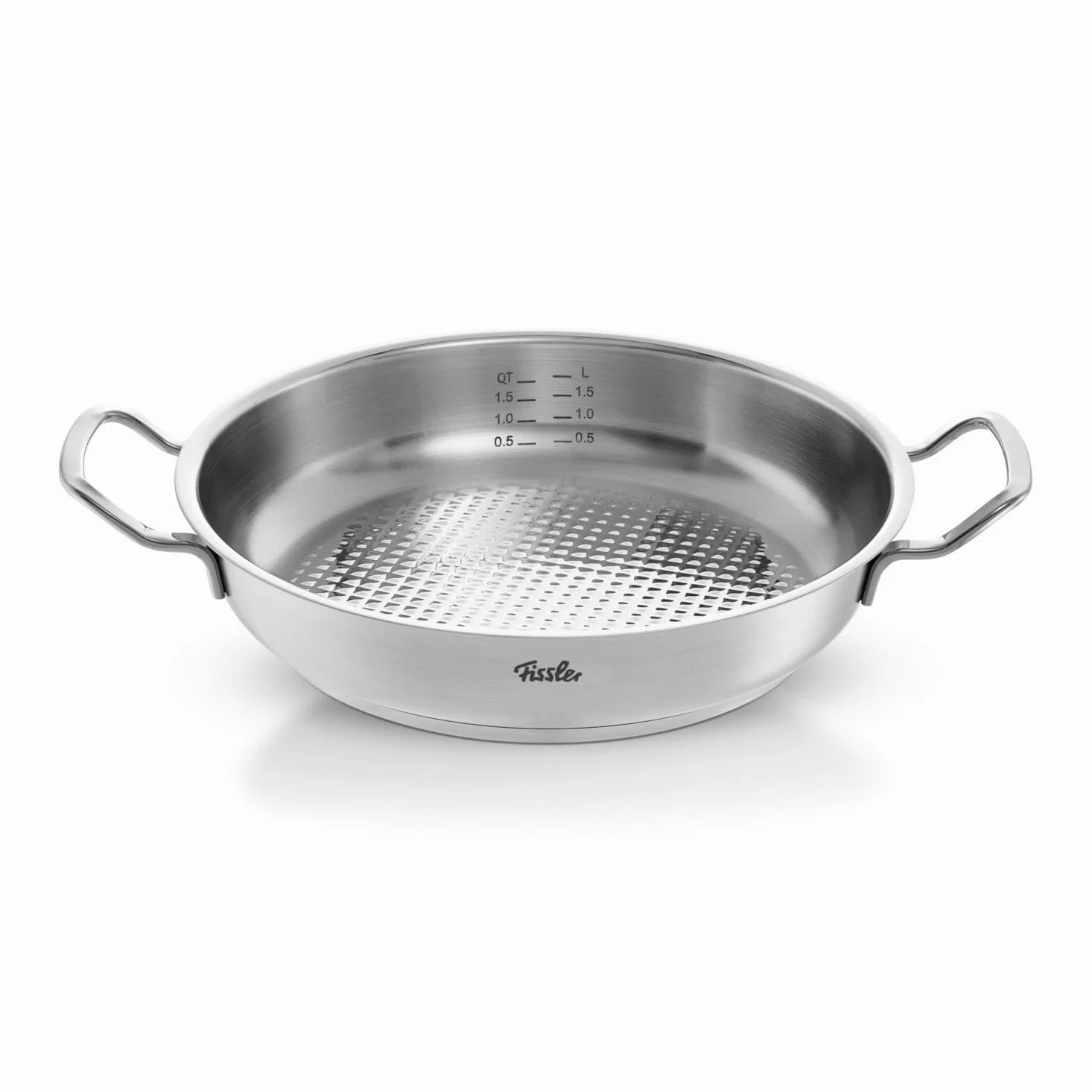 Fissler Original,Profi Collection Set di pentole in acciaio inox, 5 pezzi, pentole con coperchio in vetro 3 pentole, 1 padella e 1 padella da portata , induzione