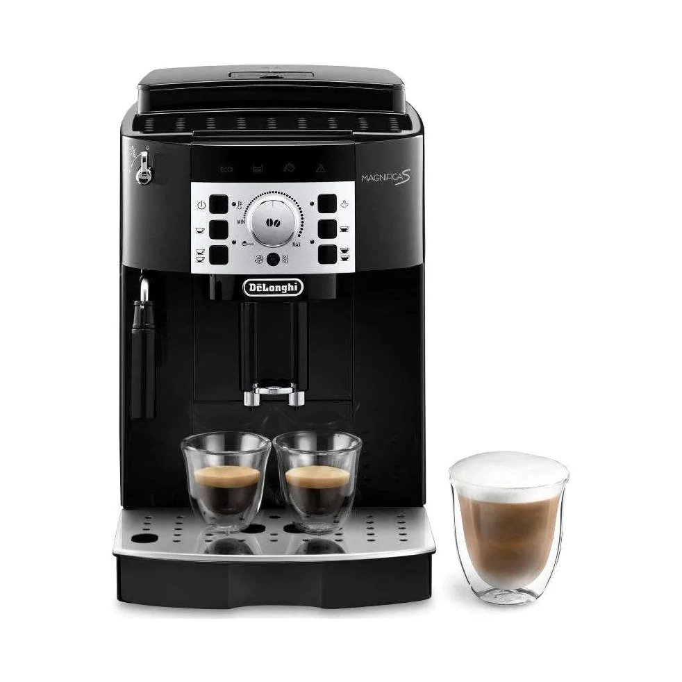 De'Longhi Magnifica S ECAM22.112.B, Macchina Caffè Automatica, Montalatte Manuale Regolabile, dal Chicco alla Tazzina, 2 Ricette Caffè, Controllo Temperatura, 2 Espressi Contemporaneamente, Nero
