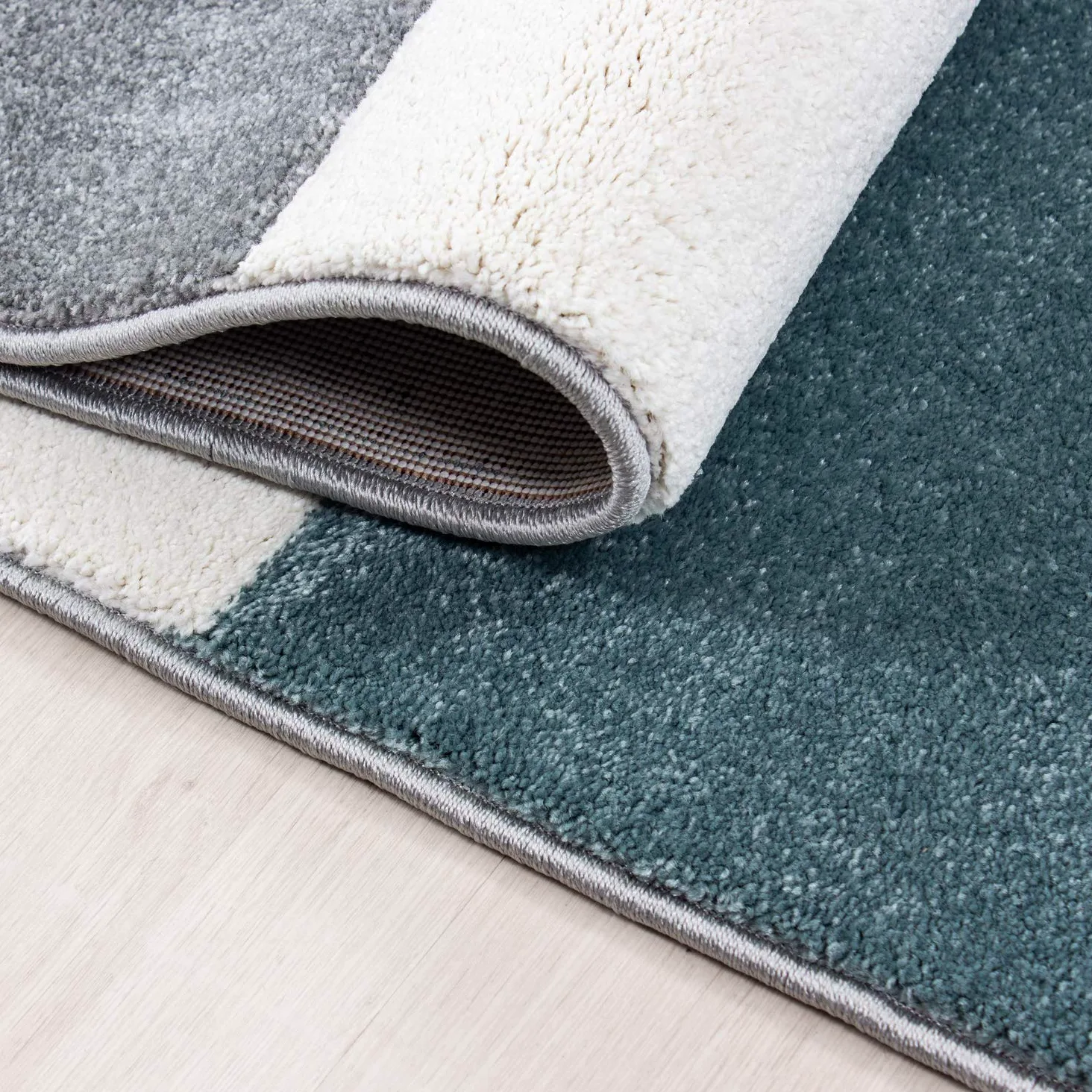 Teppium Tappeto per Soggiorno 200x300 (200 x 290 cm) Blu- Design Moderno Rettangolare Tappeto a Pelo Corto per Cucina, Sala da Pranzo e Camera da Letto, Extra Morbido e Facile da Pulire