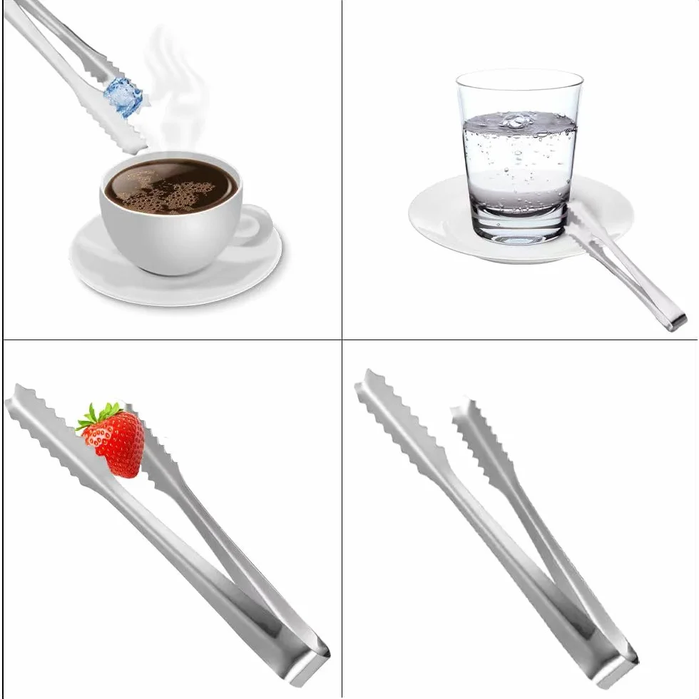 Pinze per Zucchero Acciaio Inox 2 Pezzi per Cucina Bar Caffè