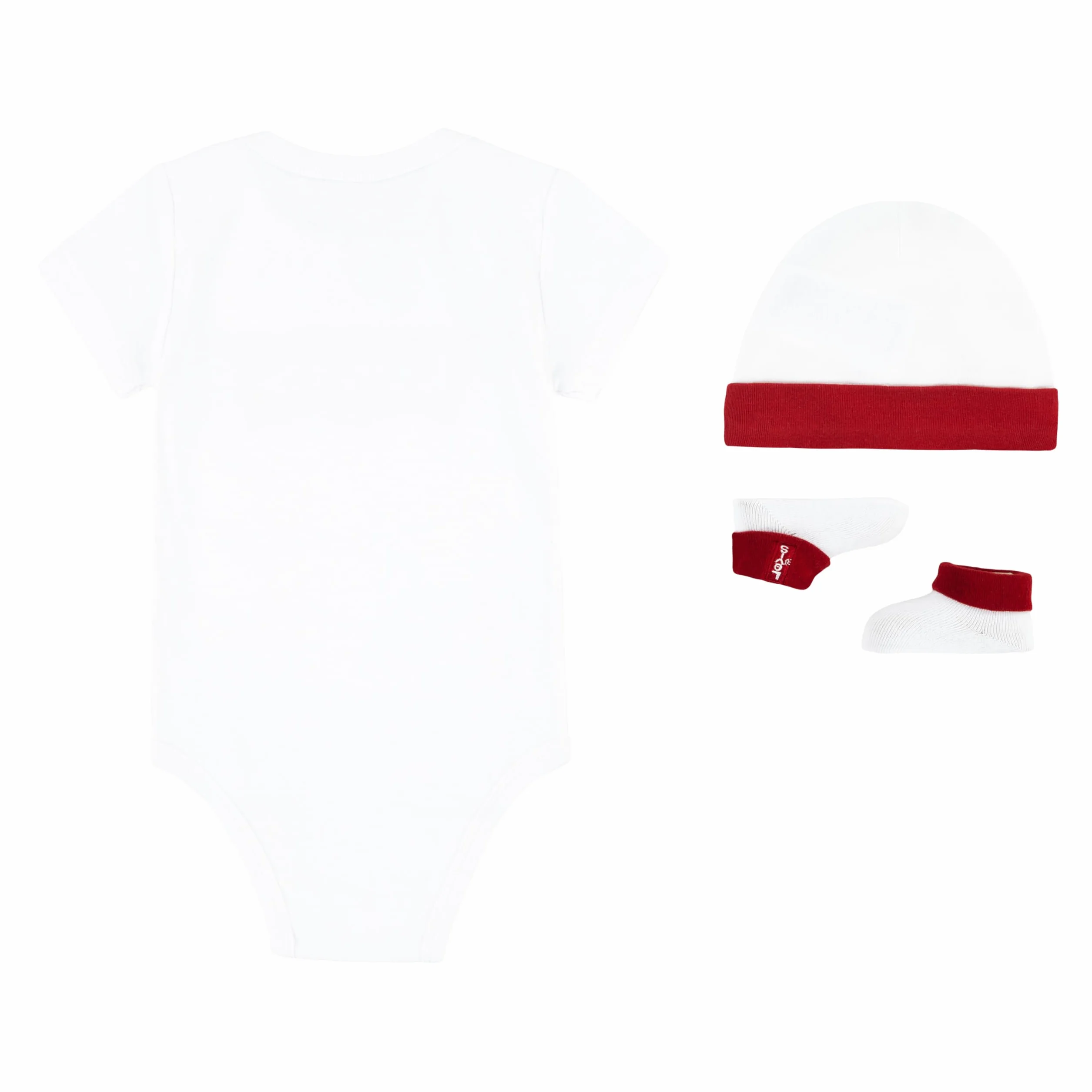 Levi's Classic Batwing Infant Hat Bodysuit Bootie Set 3pc Unisex 0-24