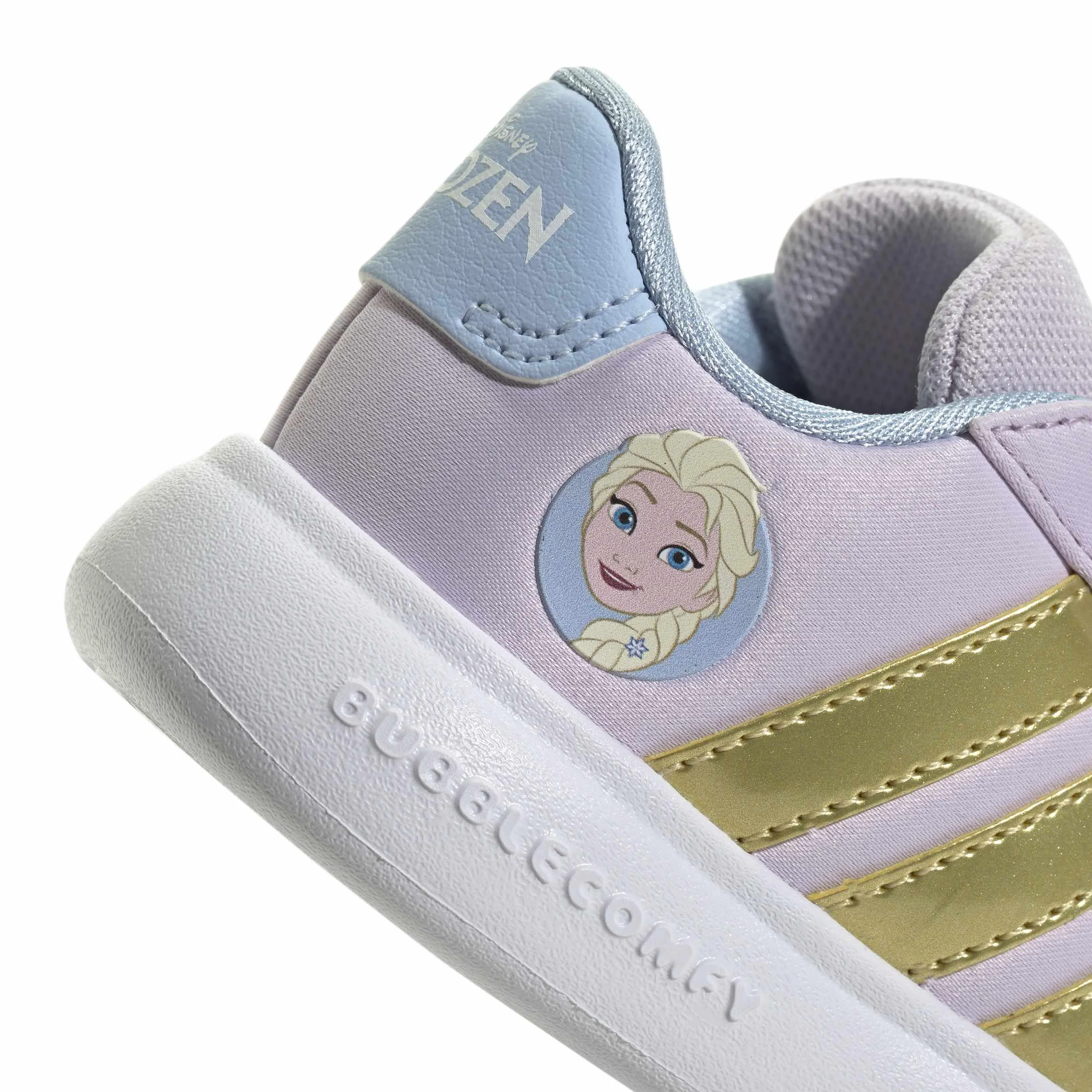 Adidas Disney Frozen Grand Court 3.0 Shoes Infants, Glow Blue/Gold Met./Ice Lavender, 26 1/2 EU