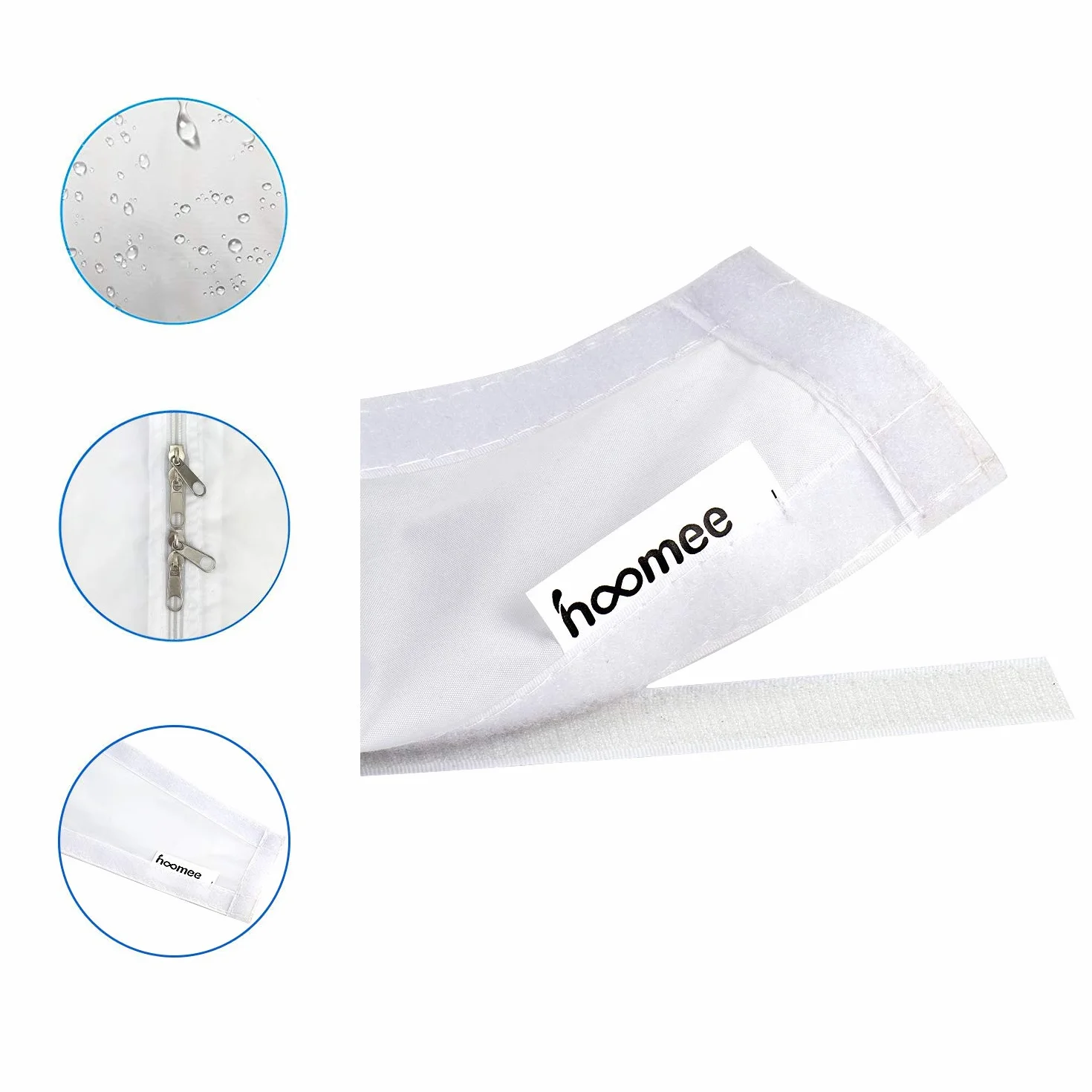 HOOMEE 400CM Guarnizione Universale per Finestre per Condizionatore Portatile, Asciugatrice – Per Tutti Climatizzatori Mobili, Facile da Montare – Con zip, Chiusura a Strappo