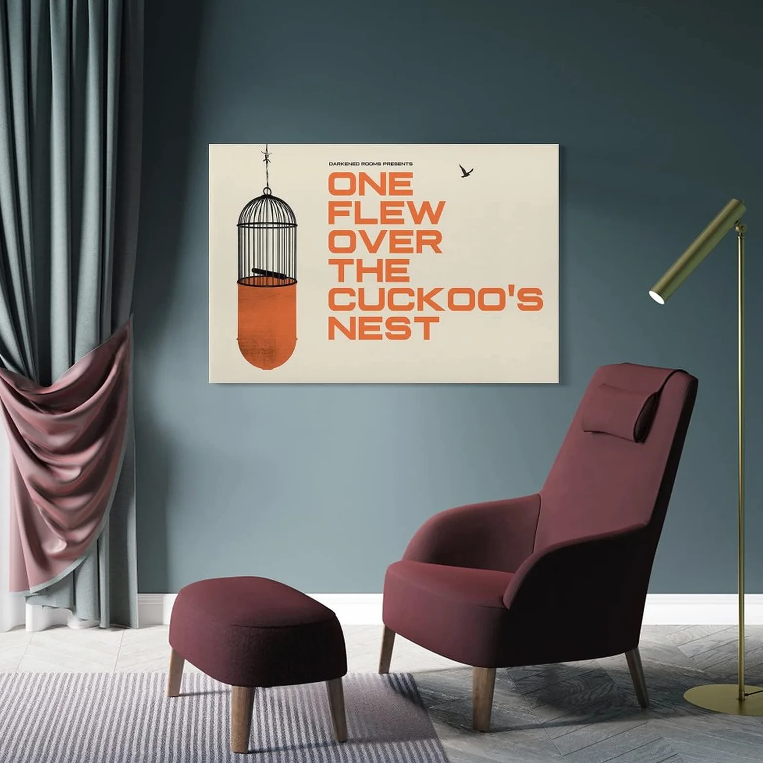 Poster di film commedia classica One Flew Over The Cuckoos Nest, decorazione da parete, per soggiorno, camera da letto, 50 x 75 cm