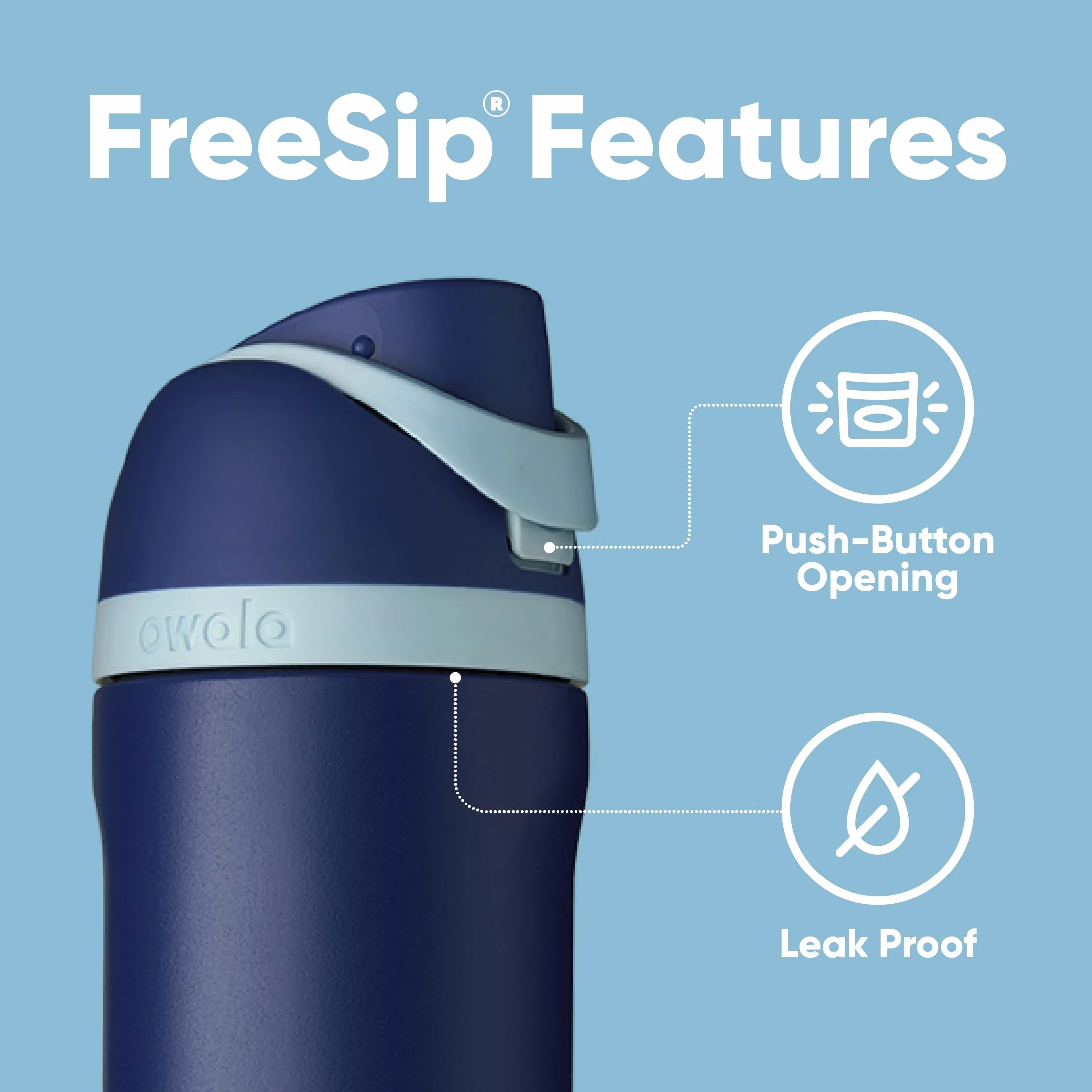 Owala Borraccia termica FreeSip di Harry Potter in acciaio inox con cannuccia, per sport e viaggi, senza BPA, 680,4 g, Corvonero
