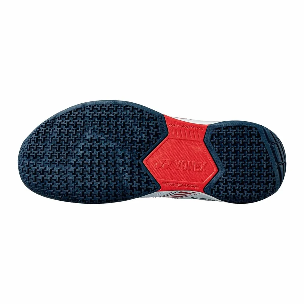 YONEX Power Cushion SHBSF1W Scarpe da Badminton Larghe Strider Flow Bianco Rosso