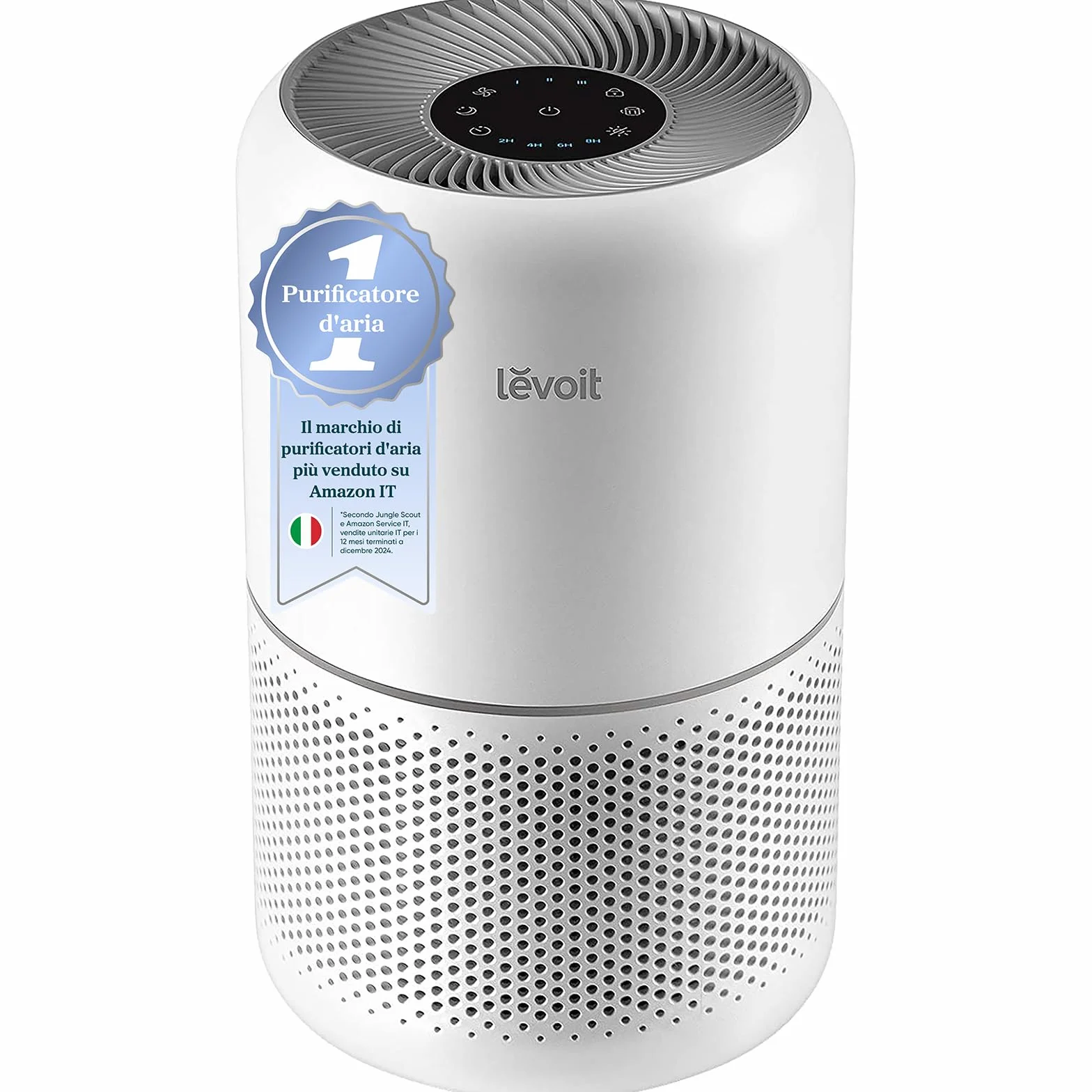 LEVOIT Purificatore d'Aria, Filtro HEPA per Allergie e Asma, Fino a 44m², 24dB, Depuratore Rimuove 99,97% di Polvere Pollini Peli Muffe Fumo Odori, Modalità di Sonno&Timer, per Casa Uffcio
