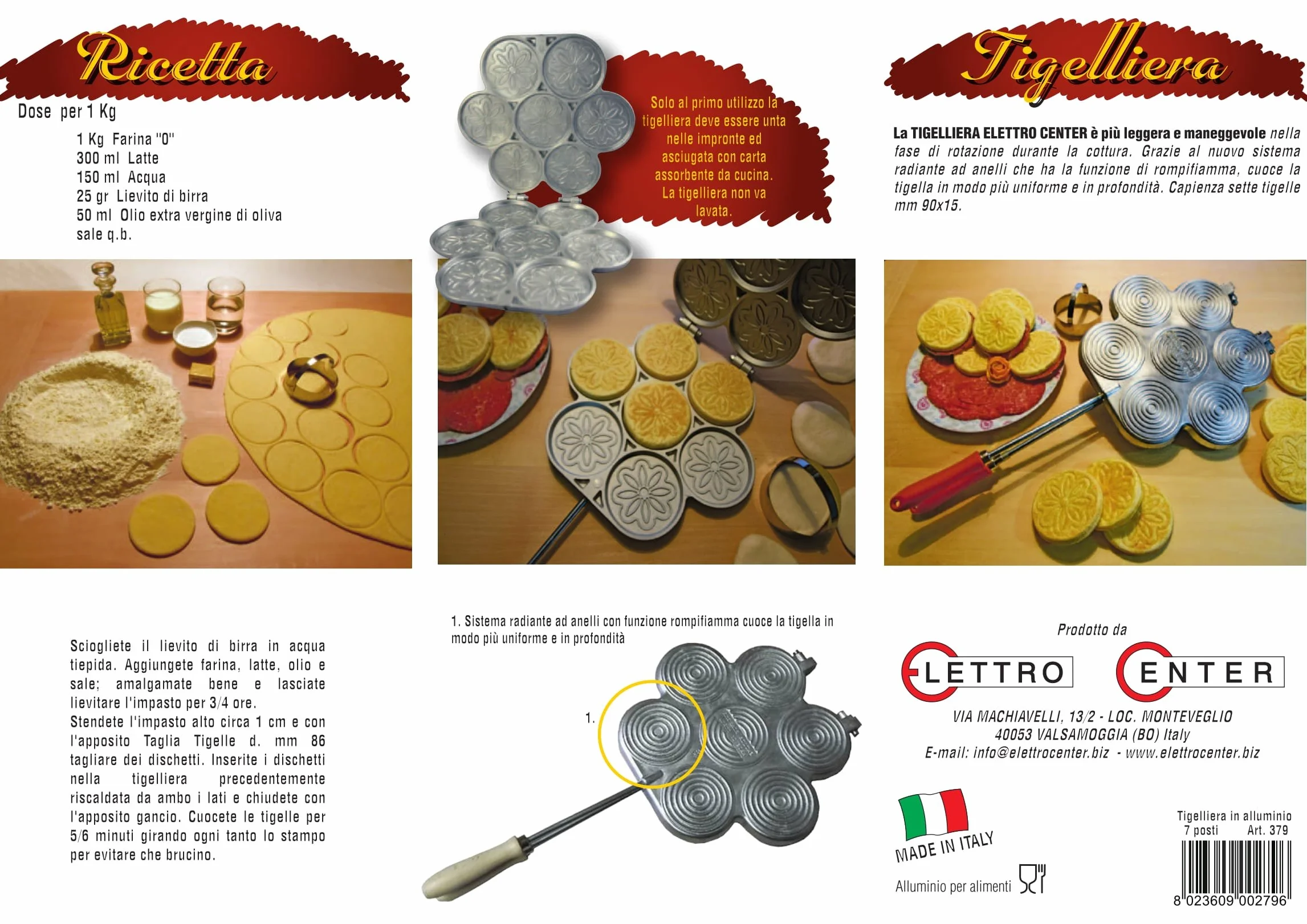 Tigelliera Alluminio Argento Elettro Center Art.379