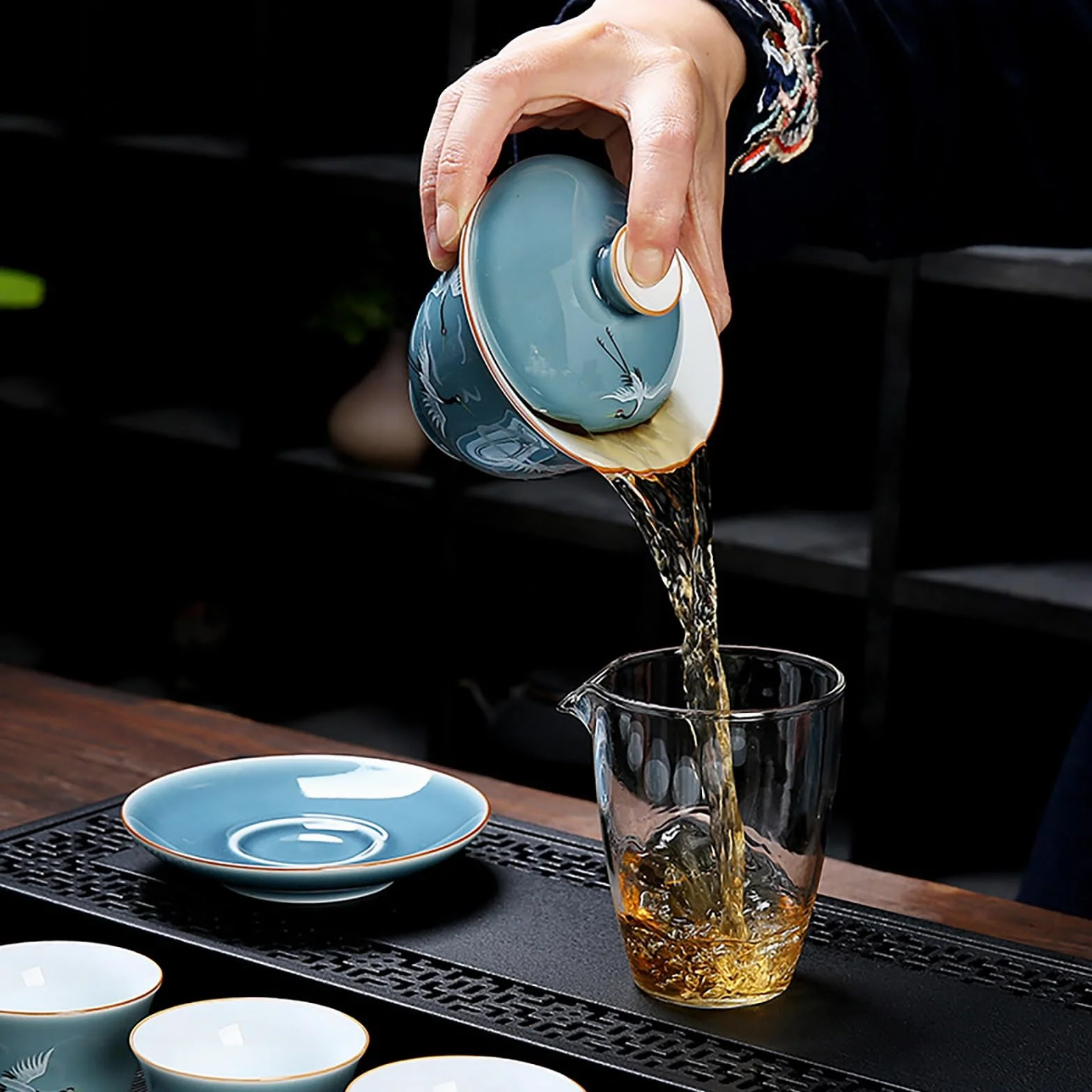 Gaiwan tazza di tè cinese ceramica Sancai Tea Bowl set da tè