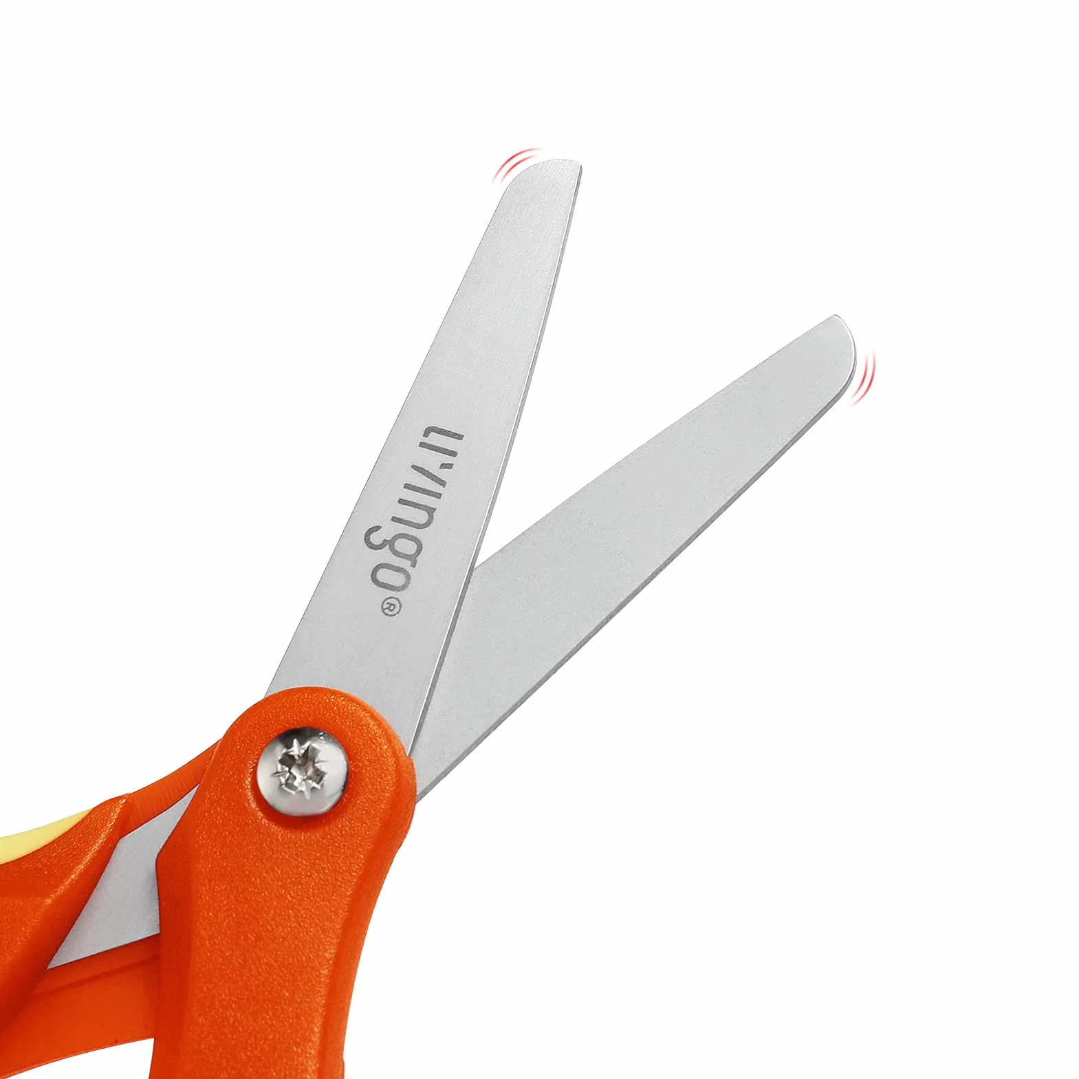 Forbici per Bambini 12,7 cm Acciaio Inossidabile Punta Arrotondata 3 Pezzi Arancione Giallo Blu