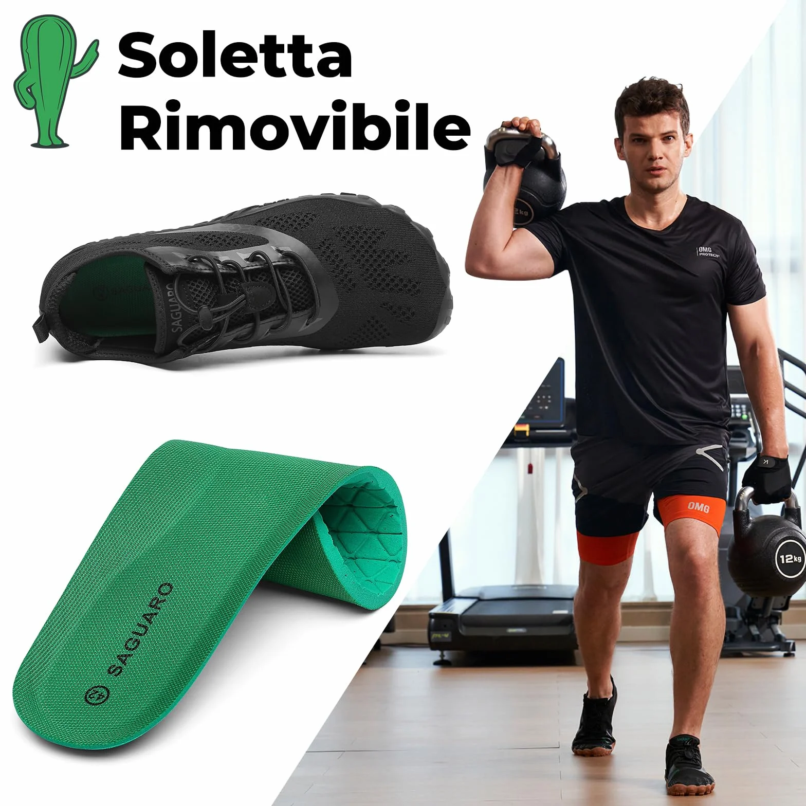 SAGUARO Scarpe Barefoot Shoes Minimaliste Scarpe da Trail Running Uomo Donna Gr.36-48