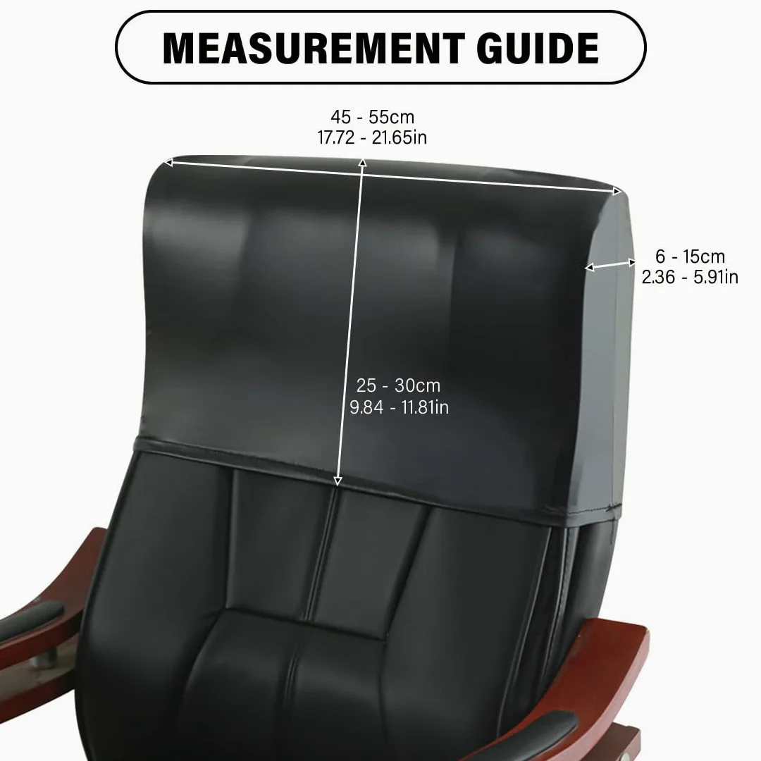 Copertura impermeabile in pelle PU per poggiatesta per sedie da ufficio, protezione elastica per sedie con schienale alto, 1 pezzo e elegante protezione per poggiatesta, ideale per casa e ufficio