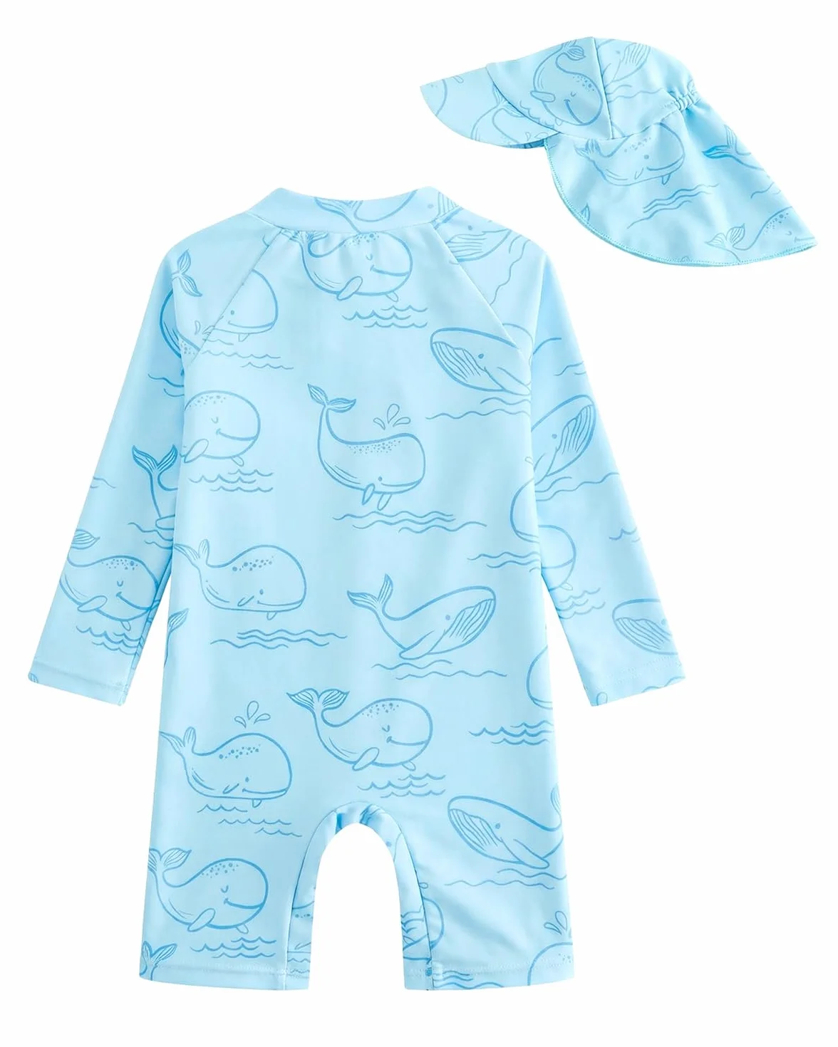 Costume da bagno intero con chiusura a strappo protezione UV bambini 3 mesi-3 anni