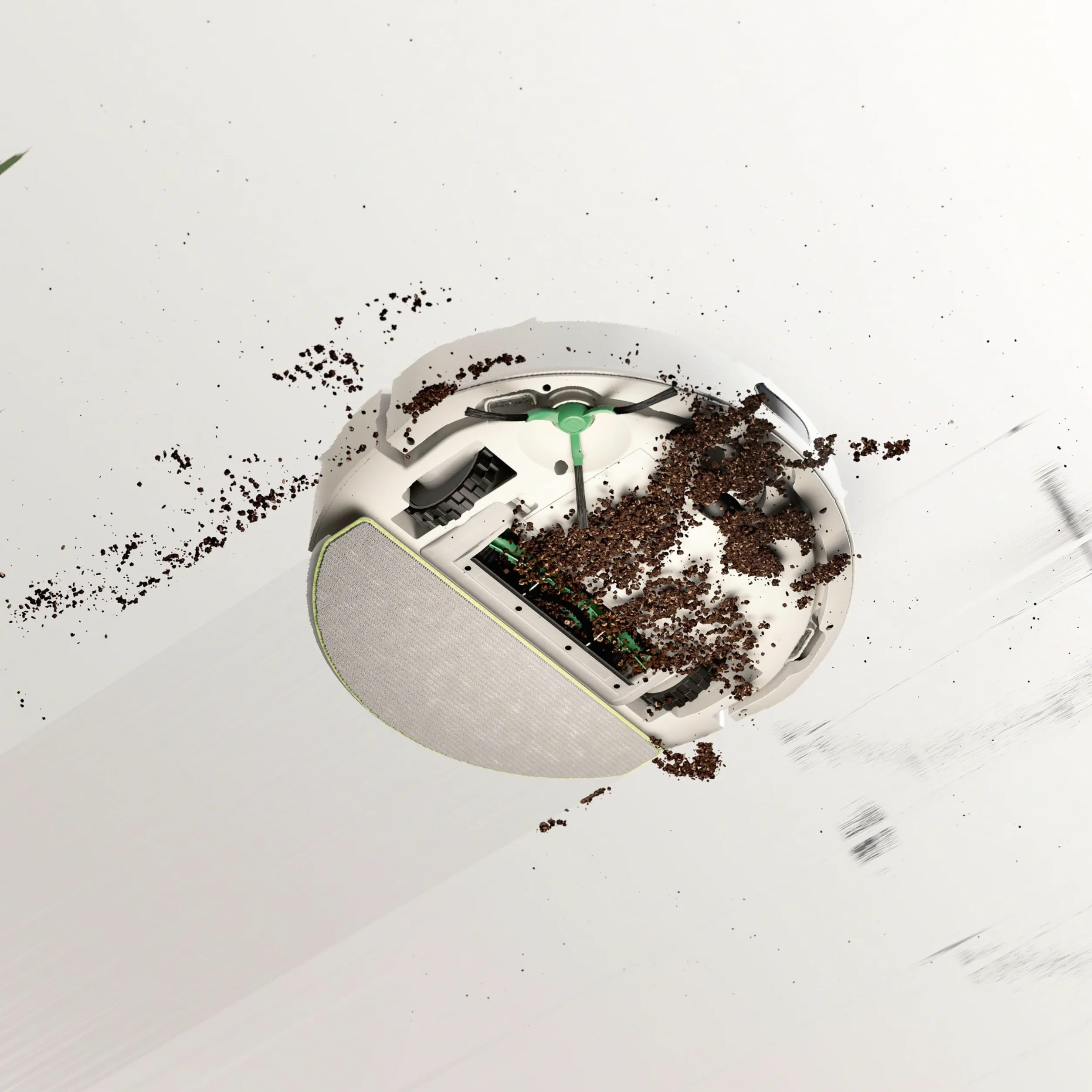 iRobot Roomba 105 Combo, Robot Aspirapolvere Lavapavimenti, Pulizia a 4 Fasi, Navigazione ClearView LiDAR, Rilevamento di Tappeti/Moquette, Pulizia Mirata, Controllo tramite App, Bianco