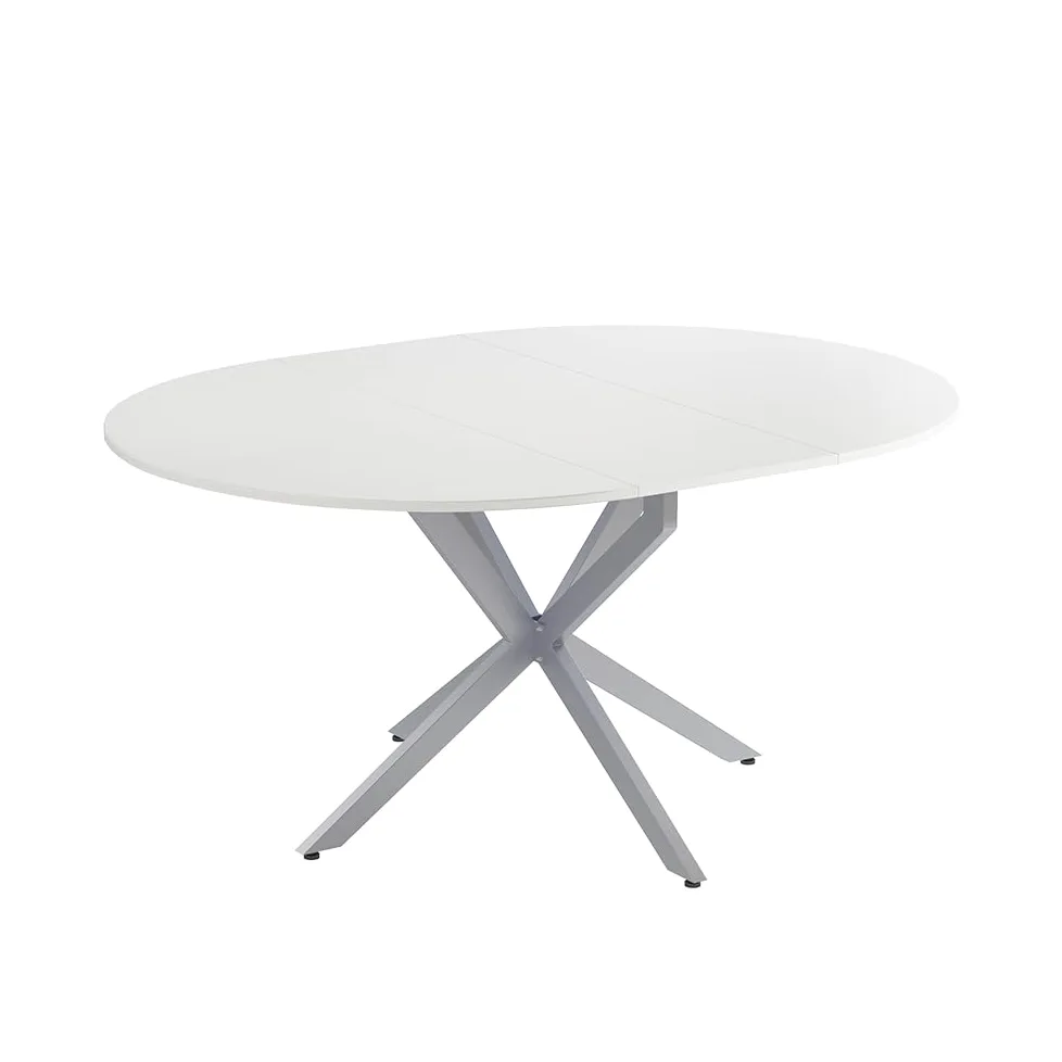 Vicco tavolo da pranzo allungabile Loyd, Bianco/Grigio, 120 x 76.5 cm Estensibile, adatto per l'estensione della superficie del tavolo quando necessario