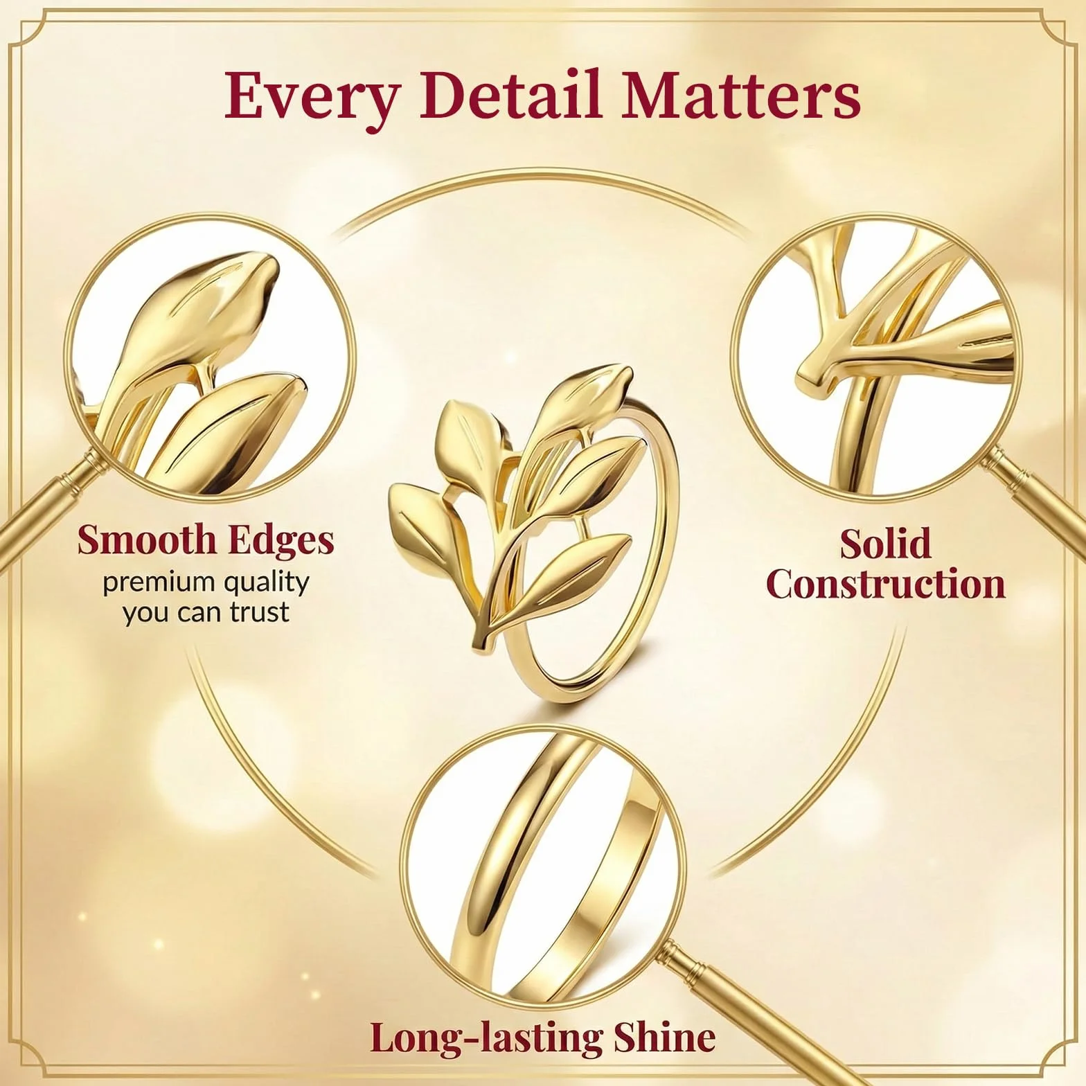 20 Portatovaglioli Oro Metallici, Porta Anelli Elegante, Decorazione Tavolo Matrimonio Ramadan Natale