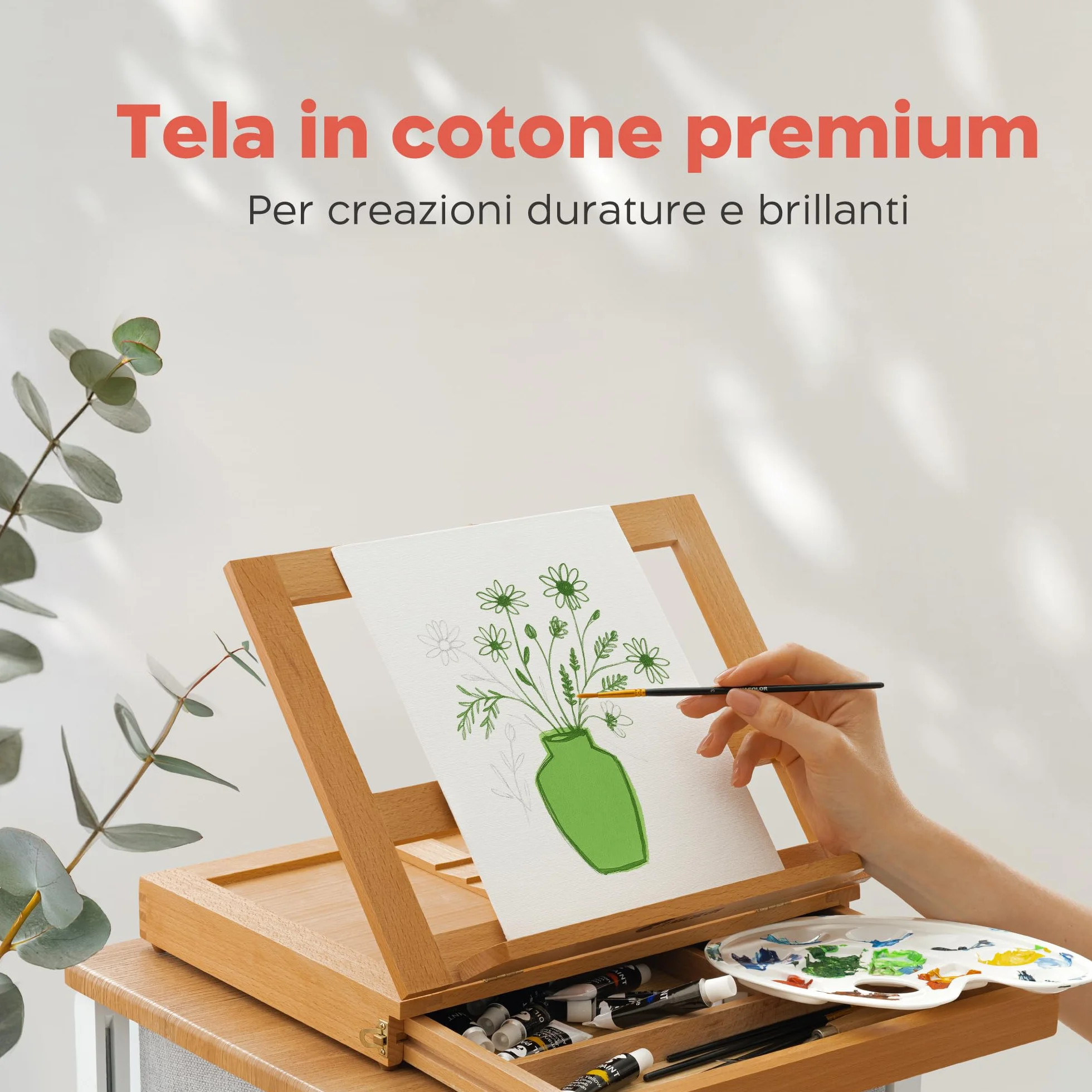 Zenacolor Tela per Dipingere 3 Dimensioni (Set da 30) - 280 g/m² 100% Cotone - Per Pittura Acrilica, a Olio, Tempera, Guazzo, ecc.